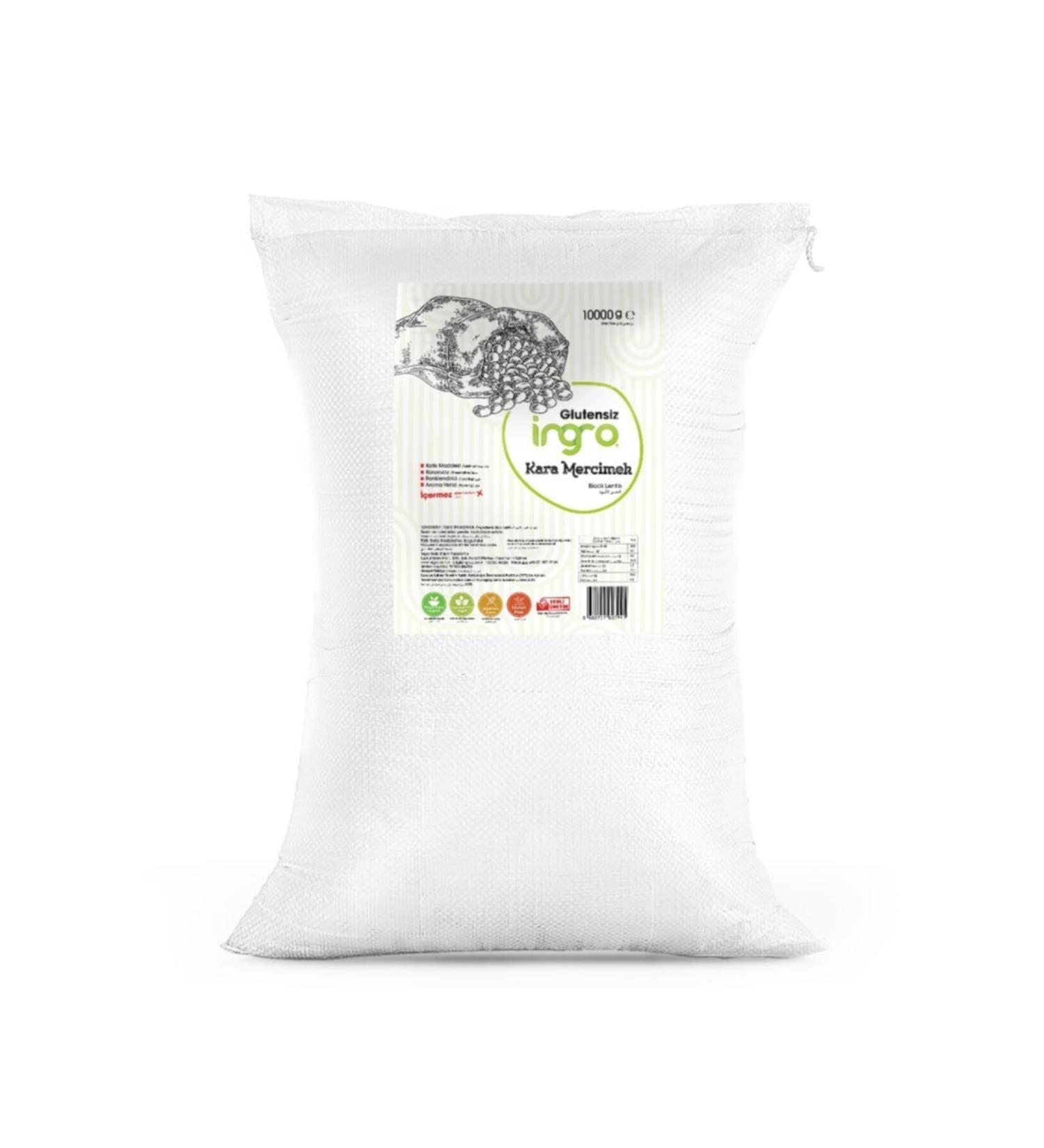 Ingro Gluten Free Black Lentils 10000 G