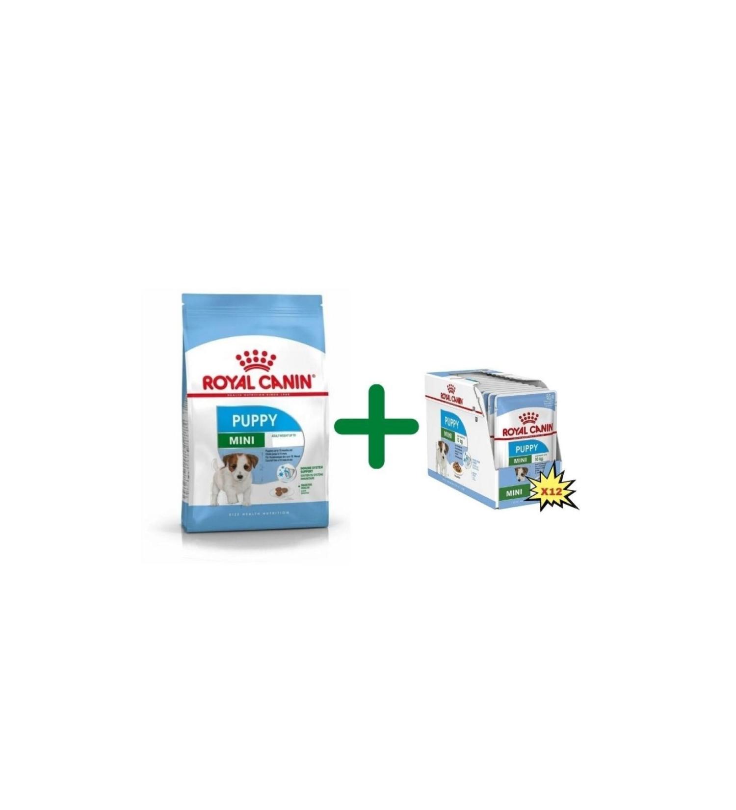Royal Canin Mini Puppy Small Breed Puppy Food 2 Kg + 12 Pieces 85 Gr Pouch Canned Wet Food
