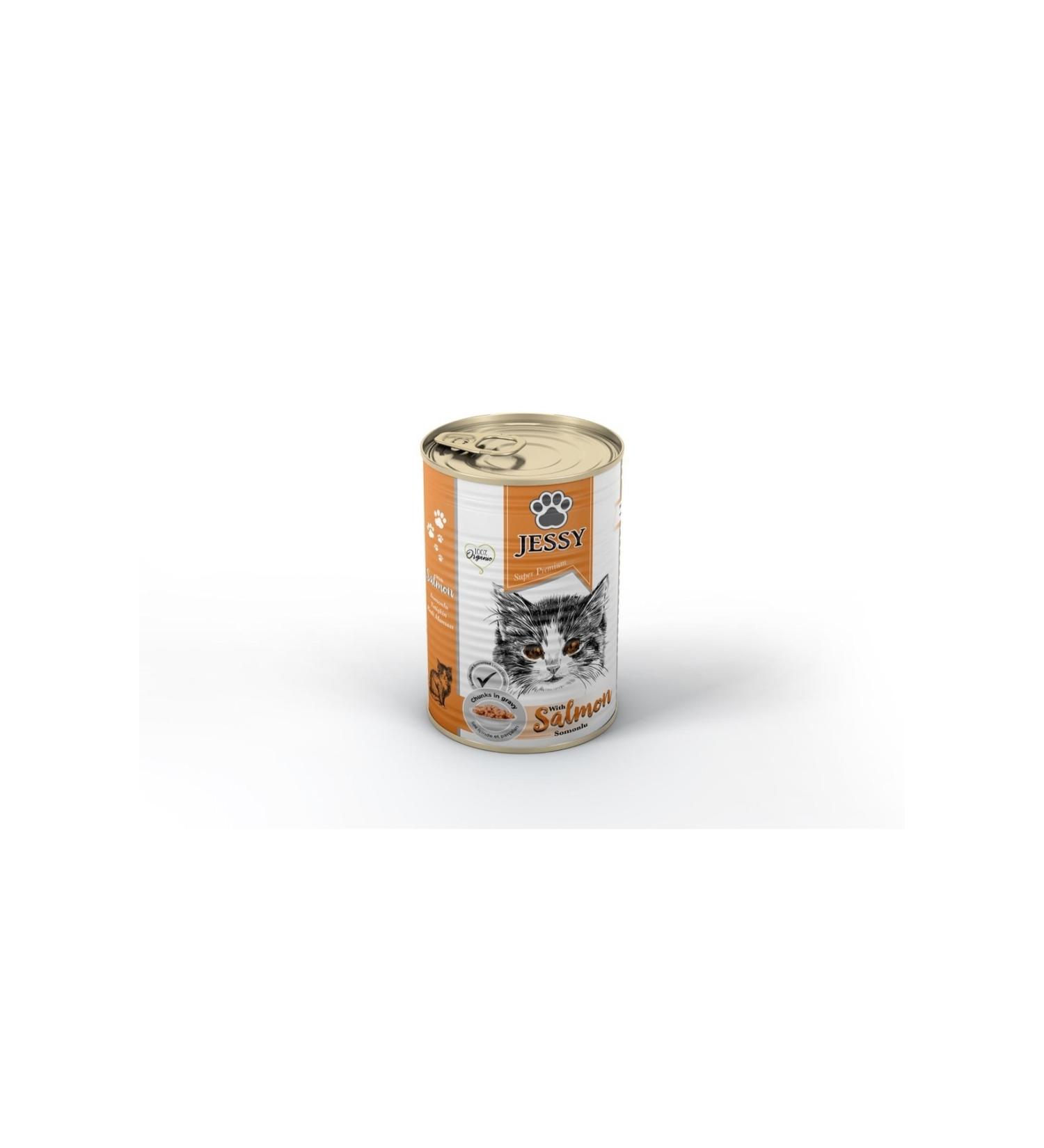 JESSY Adult Cat Canned Food with Salmon 400 Gr X 12 Pieces