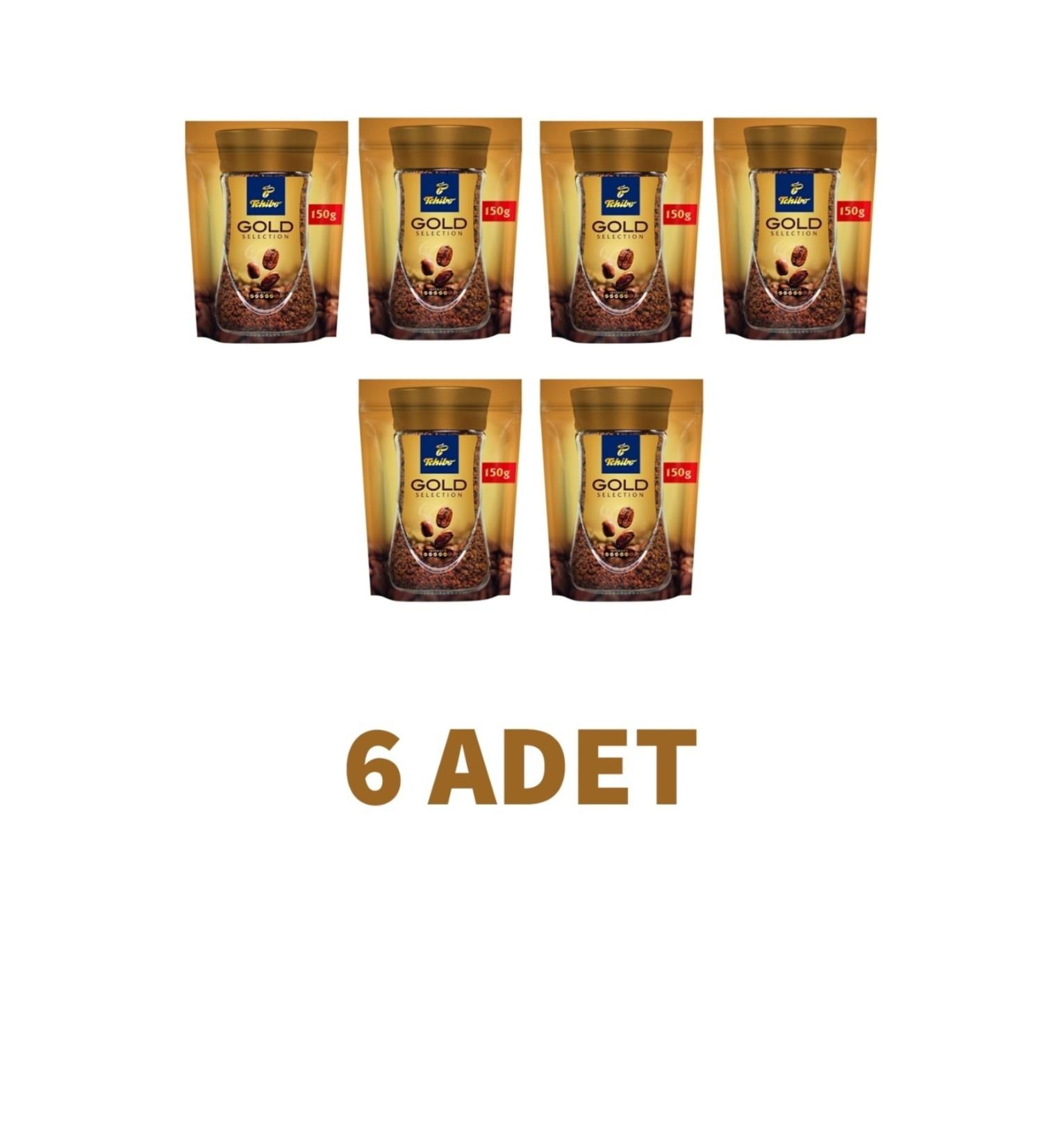 Tchibo Gold Selection Instant Coffee Economic Package 150 Gr Set of 6