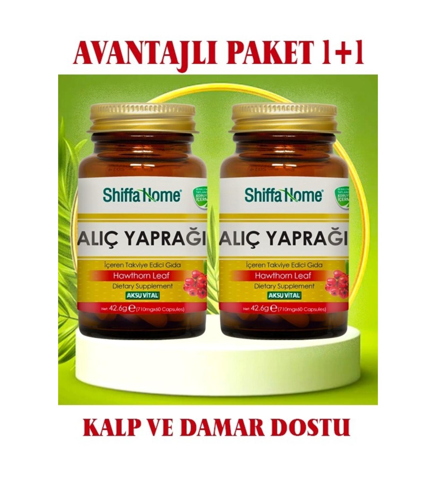 Shiffa Home 2 Boxes Aksu Vital Hawthorn Leaf Capsule - Hawthorn Leaf Capsule 60 X 710 Mg