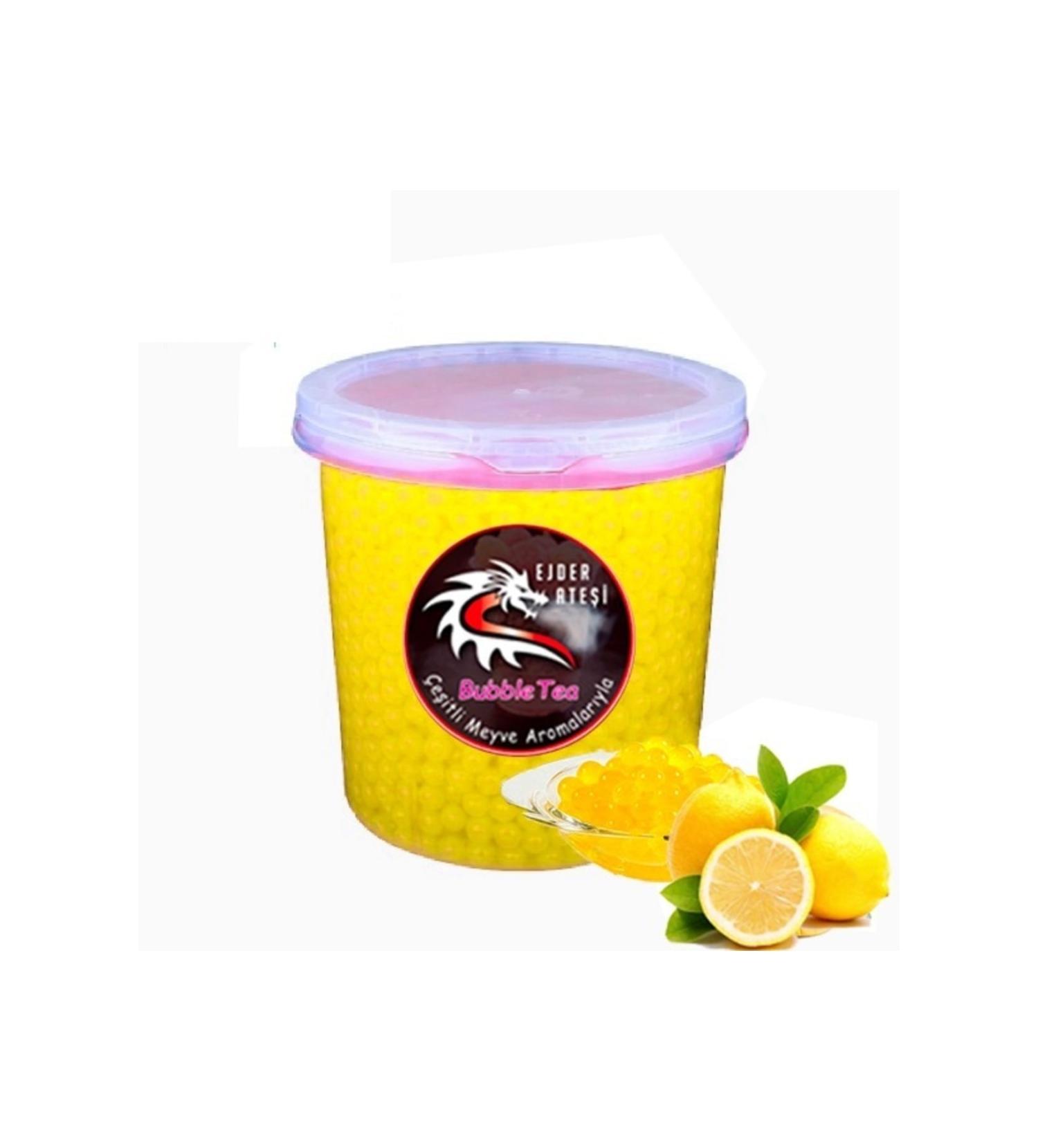 Dragon Fire Lemon Flavored Bubble Tea Pearls 1000 Gr.-popping Boba -bubble Tea -tapioca Pearls-boba