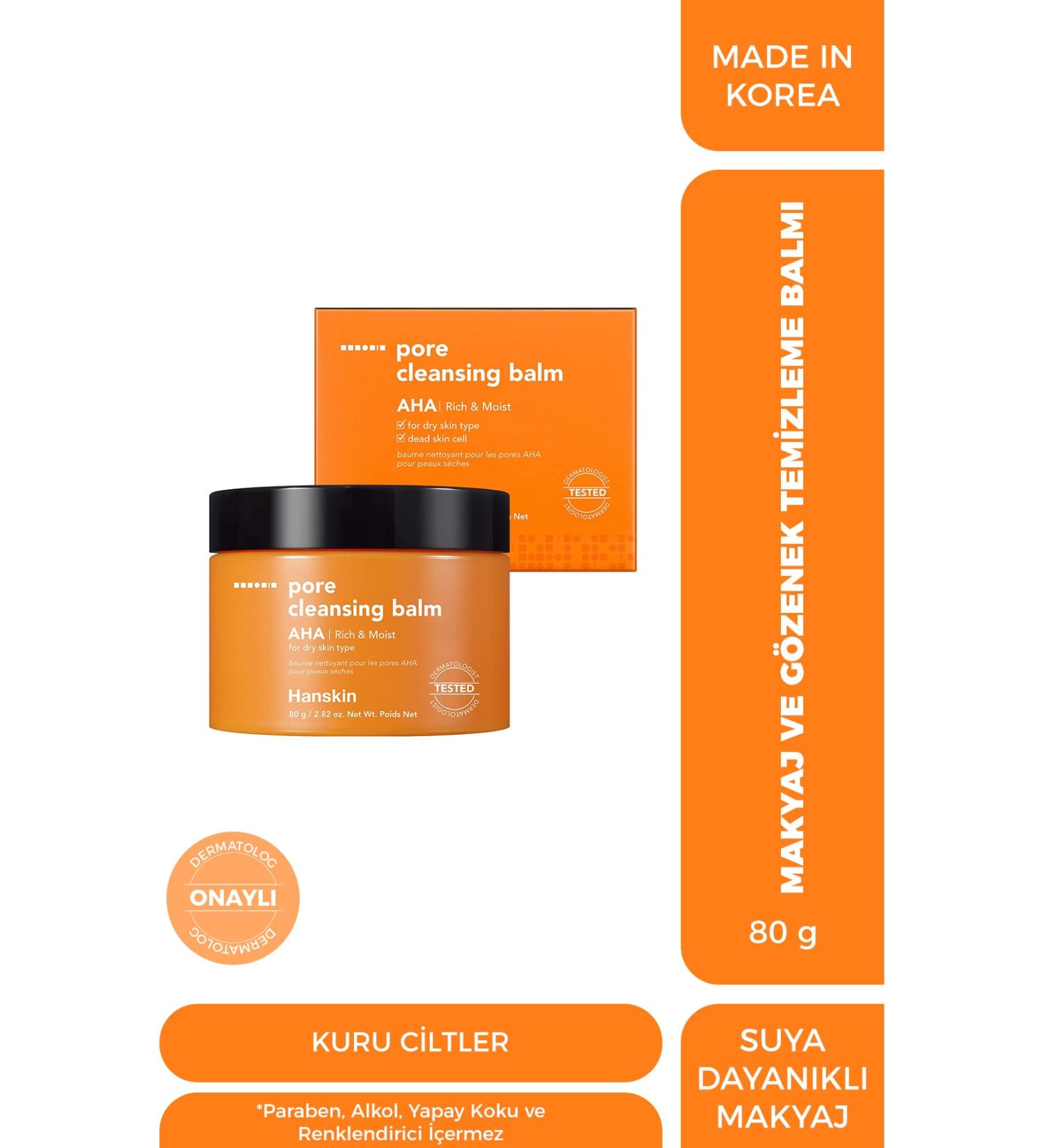 Hanskin Pore Cleansing Balm Aha- Dry Skin/Pore and Make-Up Cleansing Balm 80 G  - Buy Online on GoSupps.com