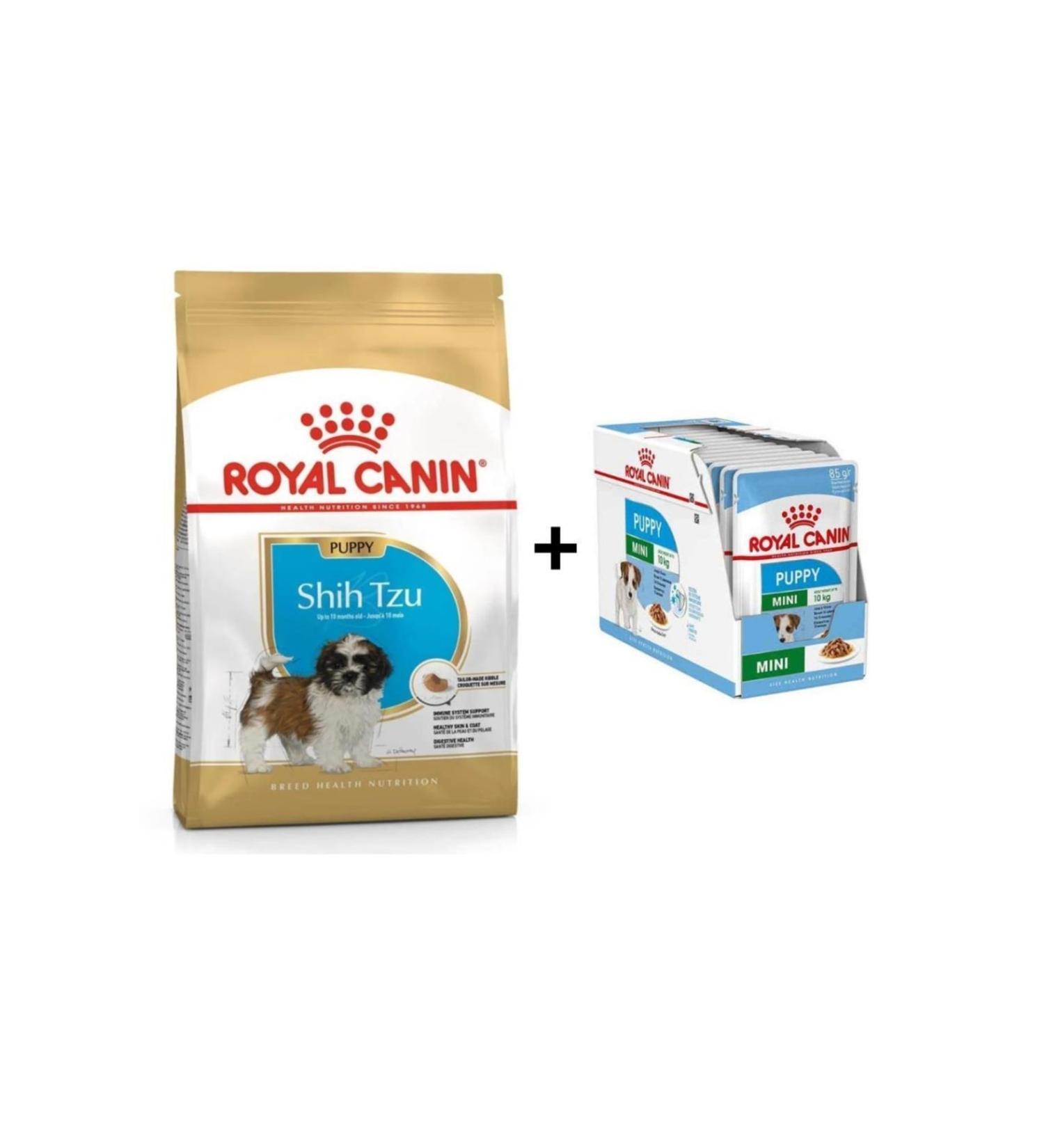 Royal Canin Shih Tzu Puppy Puppy Food 1.5 Kg + 12 Pieces Wet Food