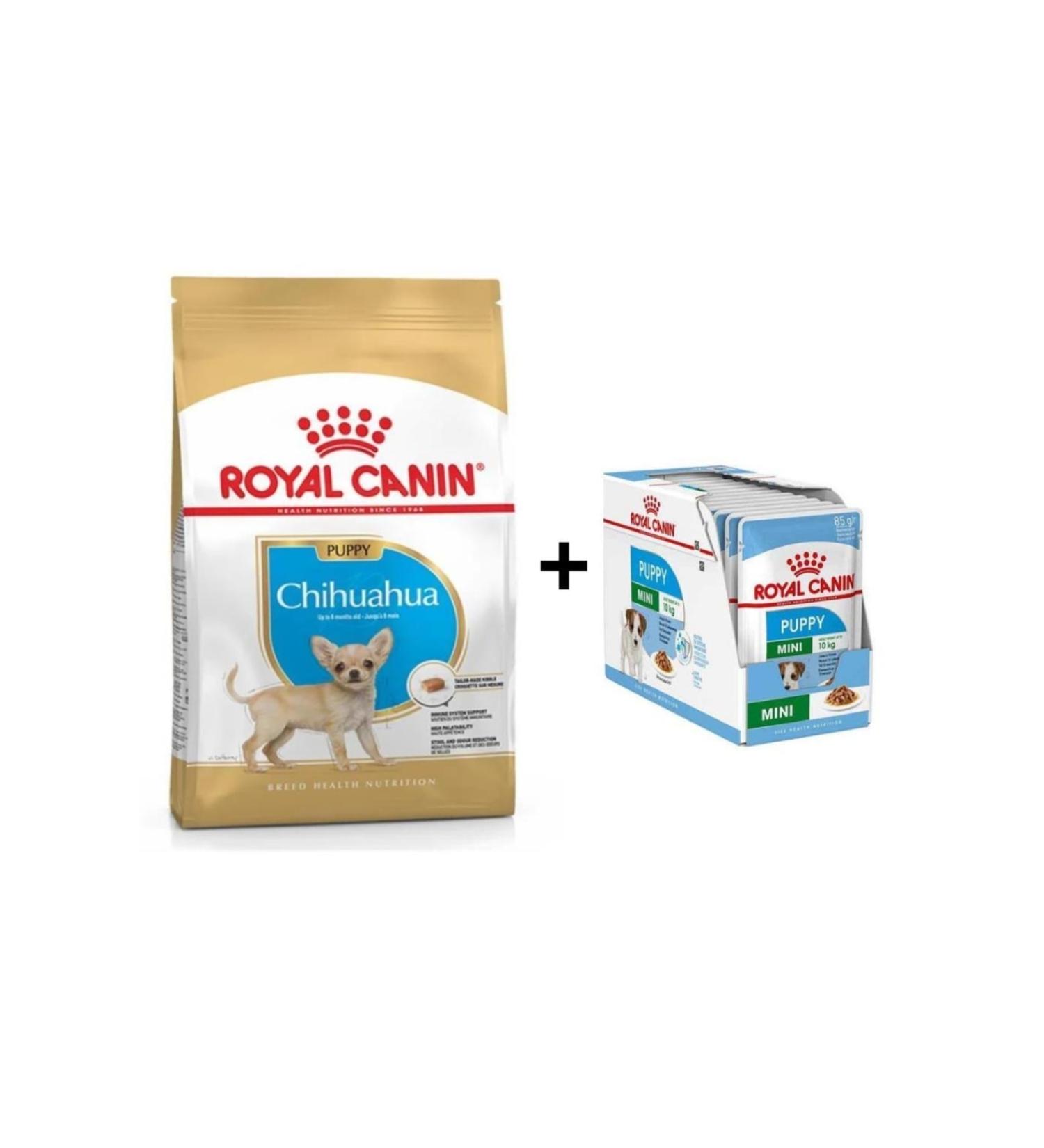 Royal Canin Chihuahua Junior Puppy Food 1.5 Kg + 12 Pieces Wet Food