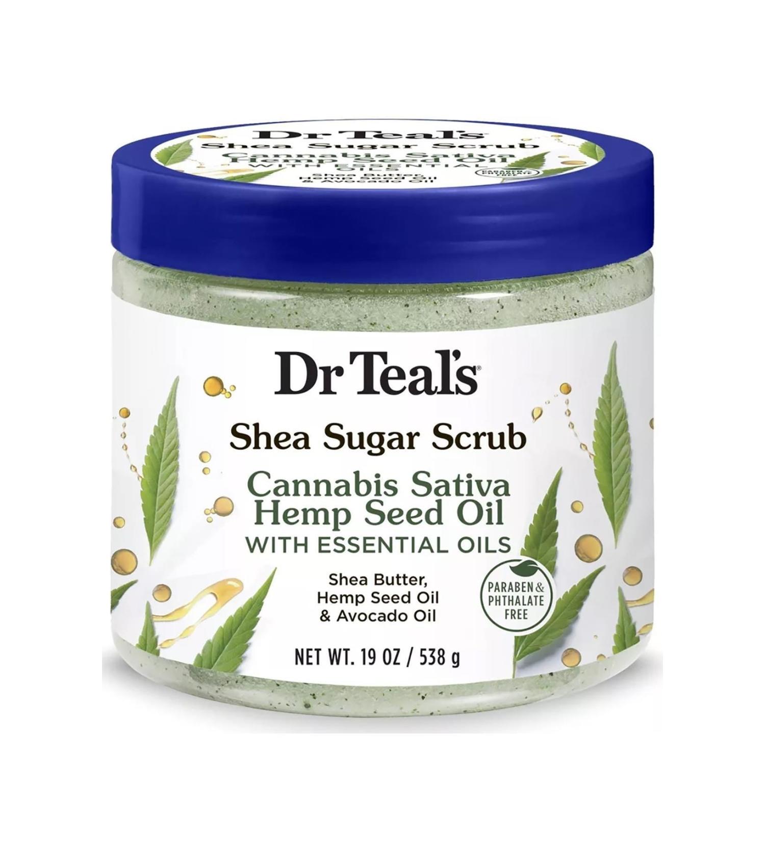 Dr Teals Dr.teal's Shea Sugar Scrub Hemp Seed Oil Body Sugar Peeling 538gr