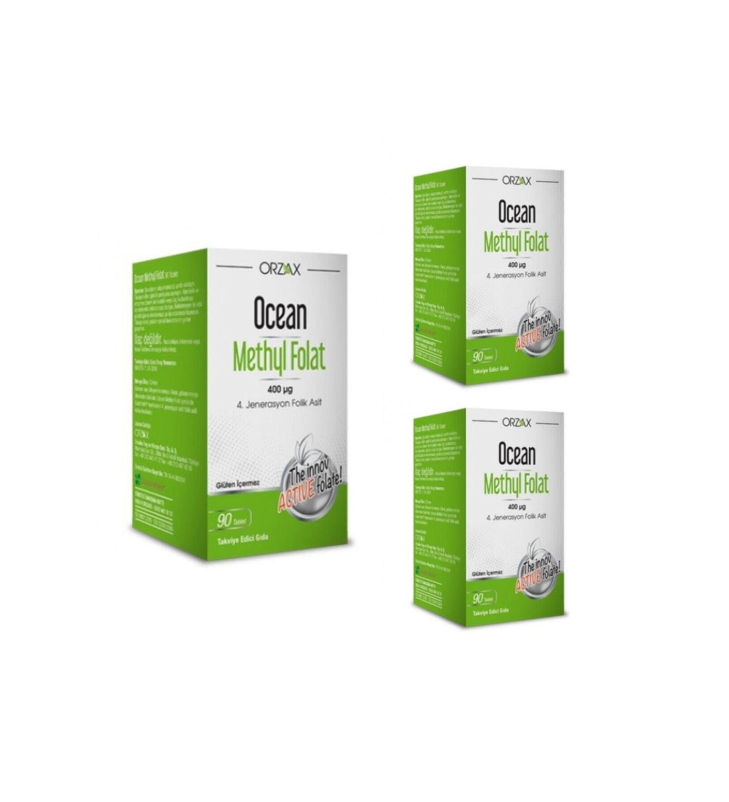 Ocean Methyl Folate 30 Tablets 3 Pieces