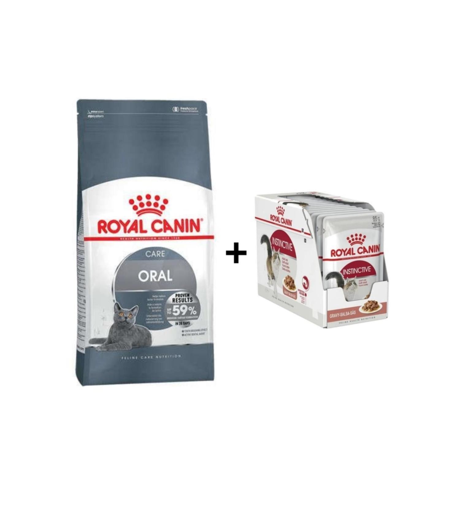 Royal Canin Oral Care Cat Food 1.5 Kg + 12 Pieces Wet Food
