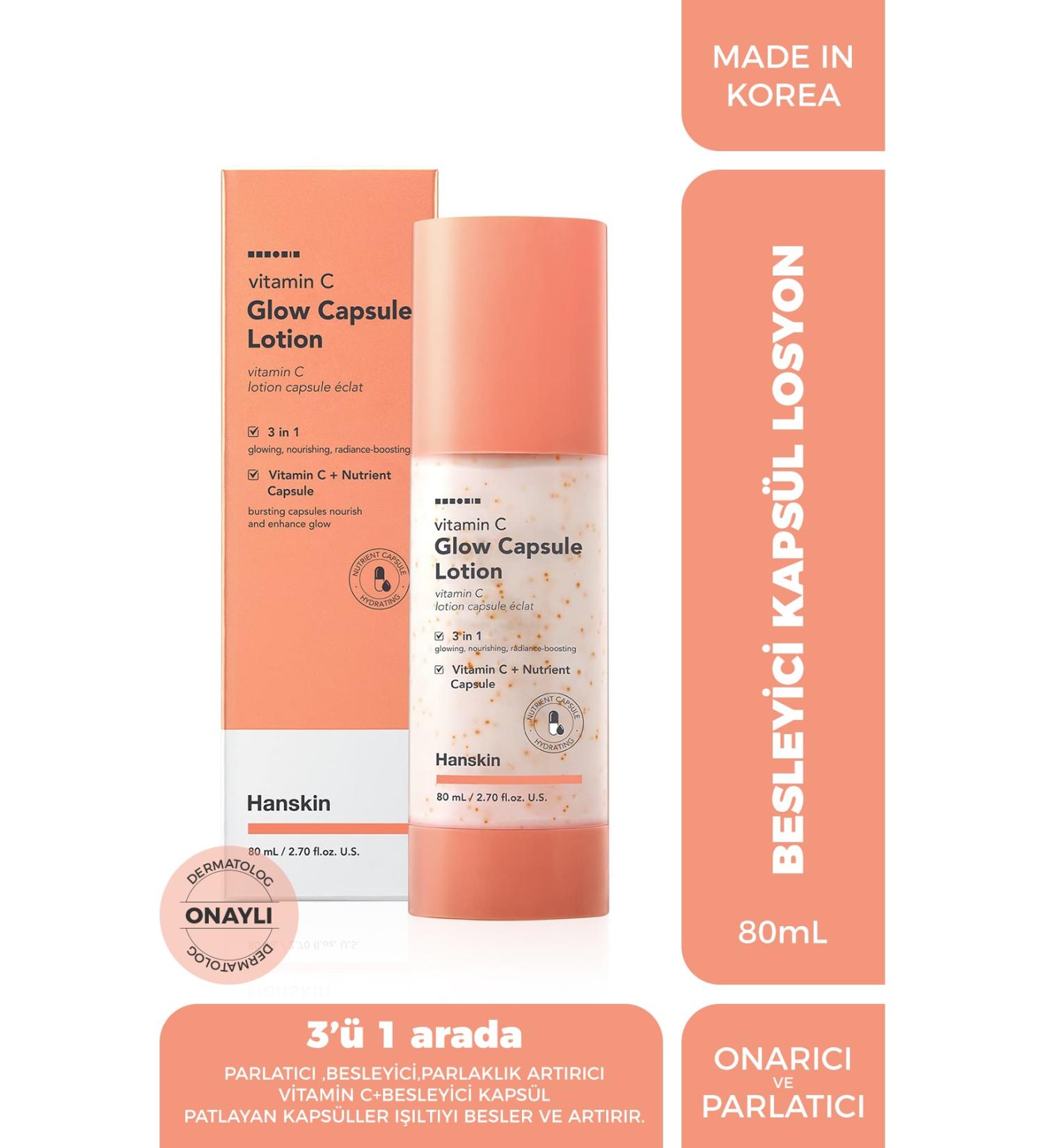 Hanskin Vitamin C Glow Capsule Lotion Vitamin C Brightening Capsule Lotion 80 Ml  - Buy Online on GoSupps.com