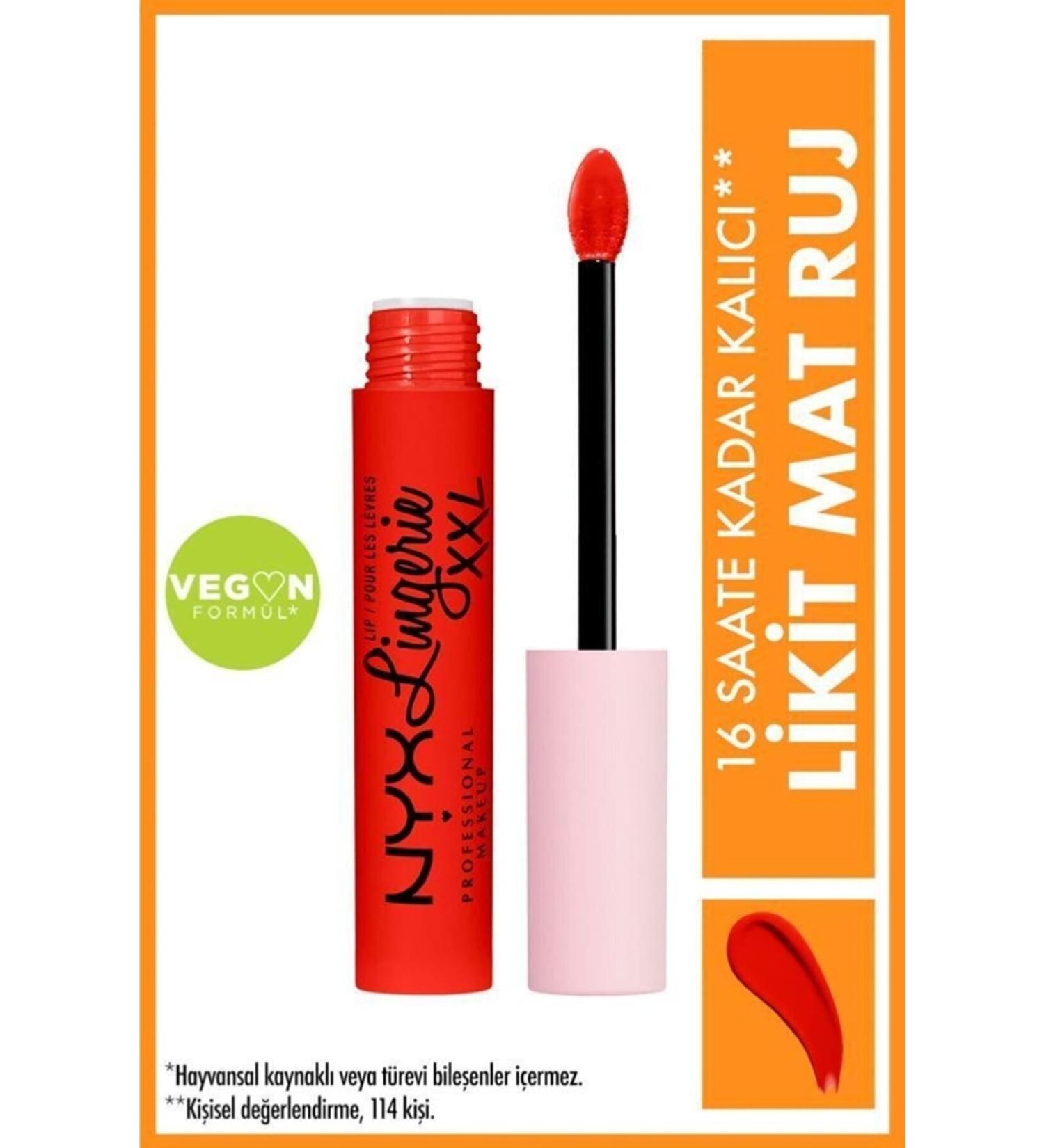 NYX Professional Makeup Lip Lingerie Xxl Matte Liquid Lipstick On Fuego No:27