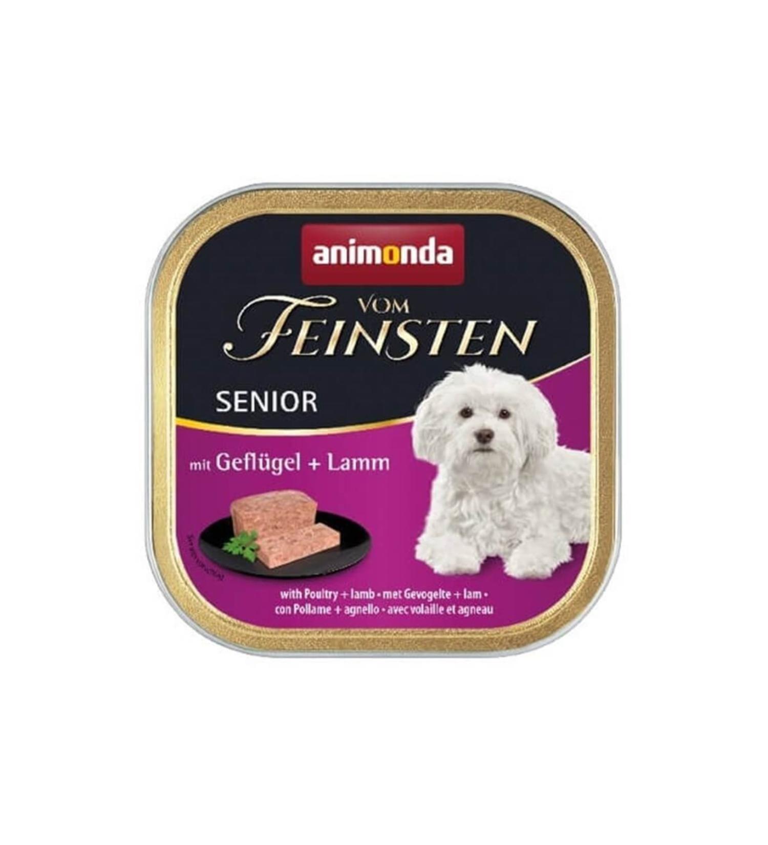 Animonda Vom Feinsten Canned Poultry and Lamb Old Dog Food 150 Gr X 12 Pieces