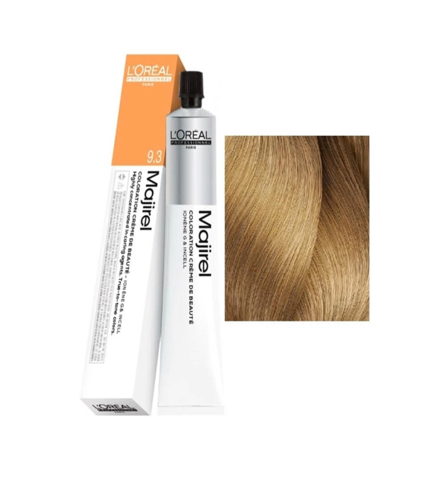 L'oreal Professionnel Original New Product Loreal Majirel Hair Dye 9.3 Yellow Dore 50ml - Buy Online on GoSupps.com