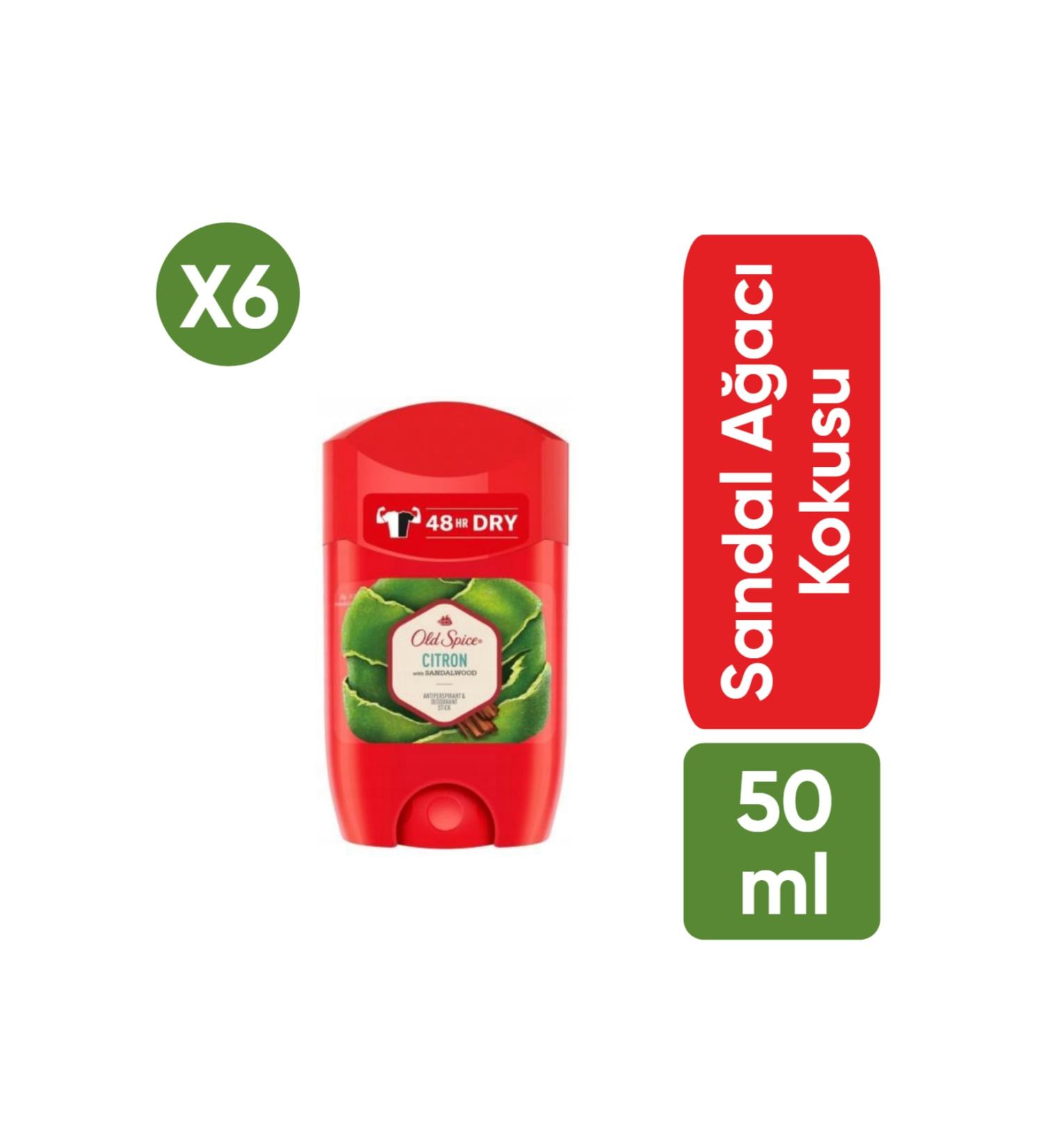 Old Spice Stick Deodorant Citron 50 Ml Sandal A ac X6 Adet