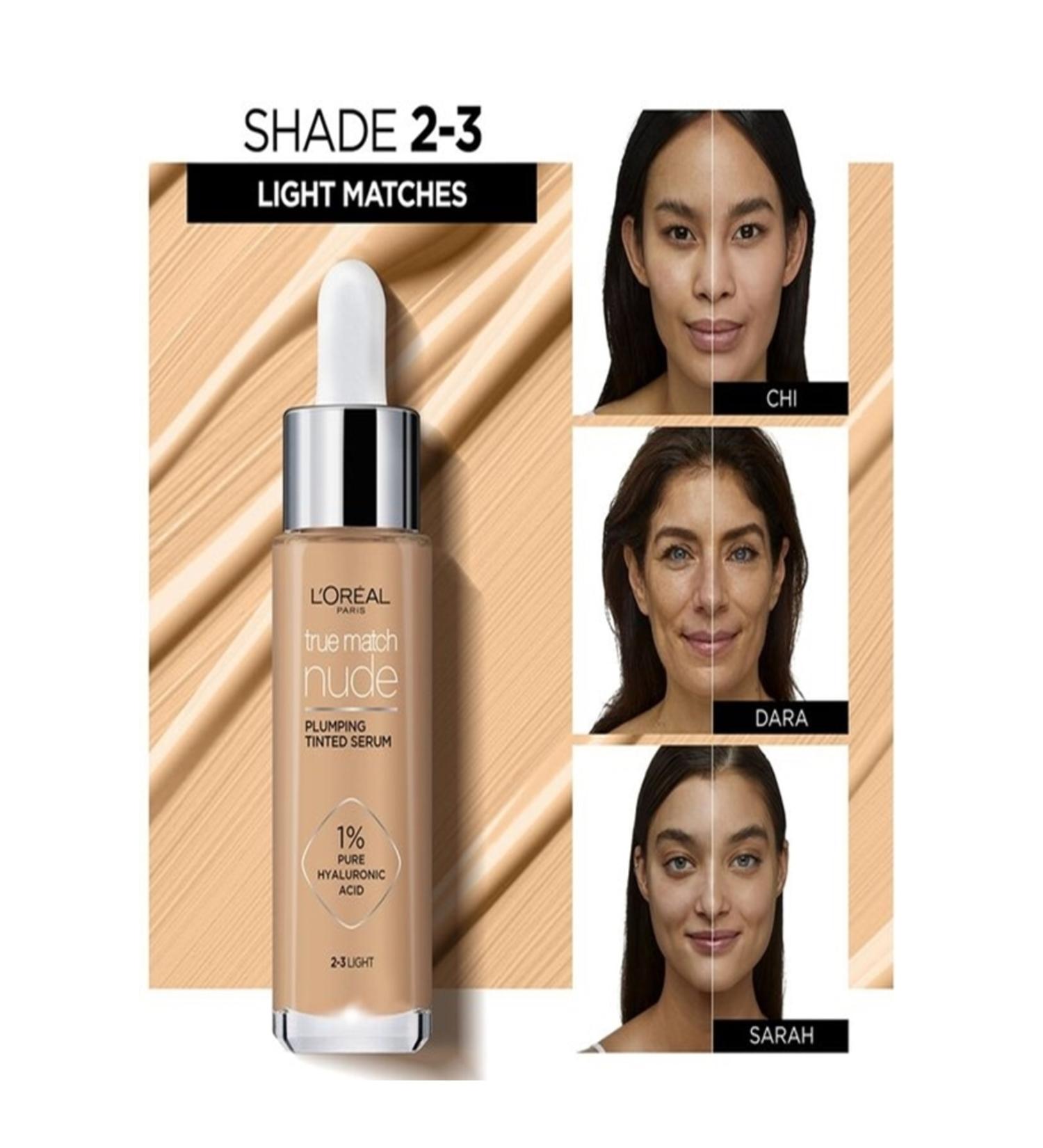 L'Oreal Paris Original New Product True Match Nude Foundation Serum 2-3 Light - Buy Online on GoSupps.com