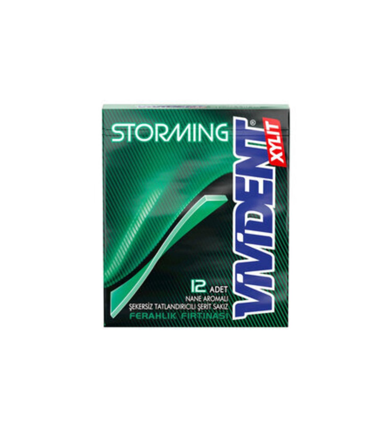 Vivident Storming Gum Mint Flavored 33 G * 10 Pieces