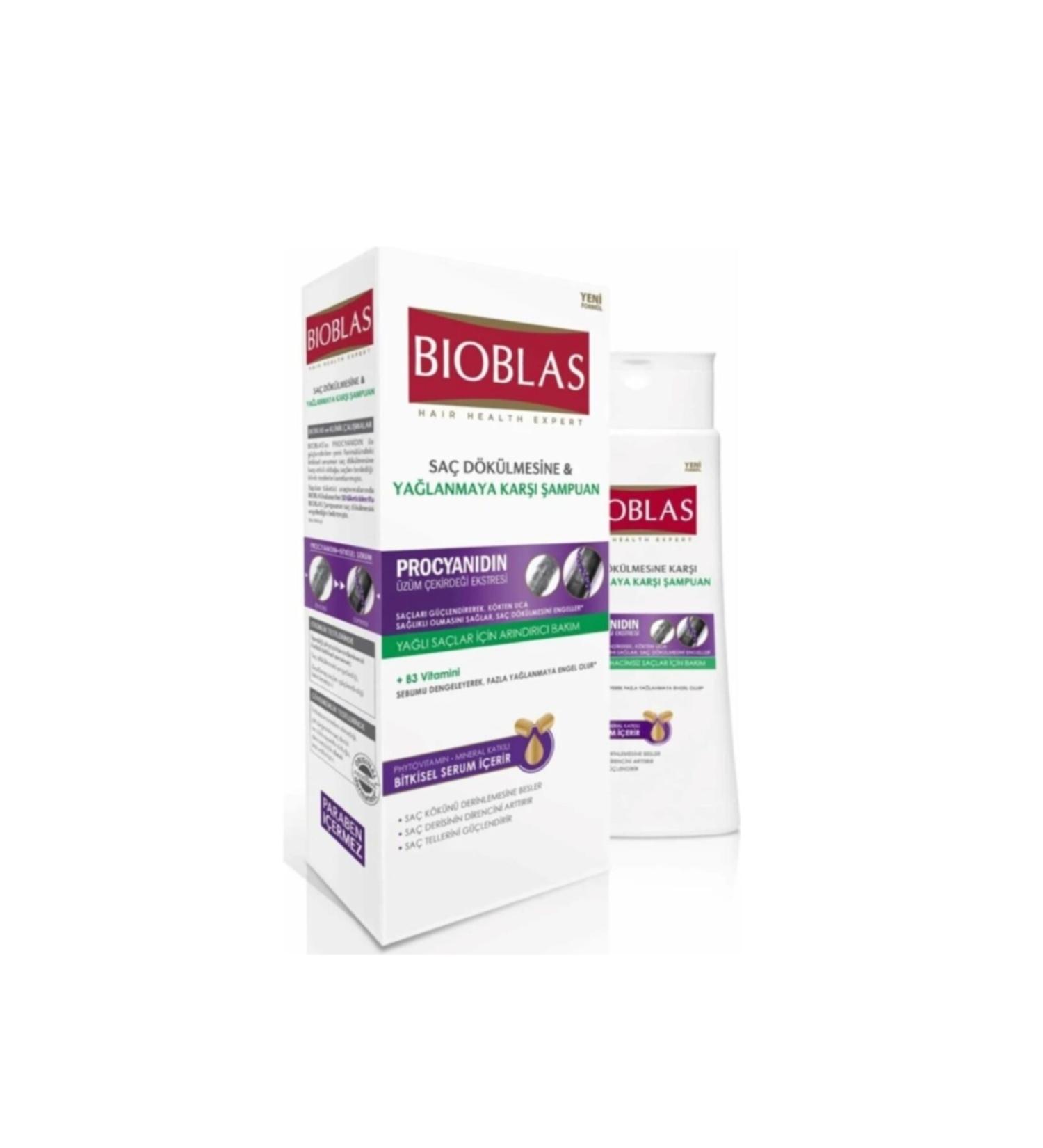 Bioblas Shampoo Against Oiliness and Hair Loss 360ml
