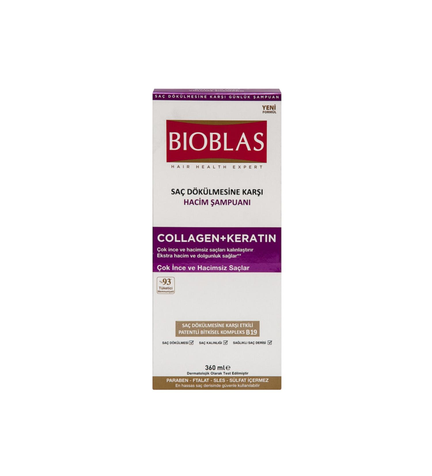 Bioblas Anti Hair Loss Collagen Keratin Shampoo 360 ml