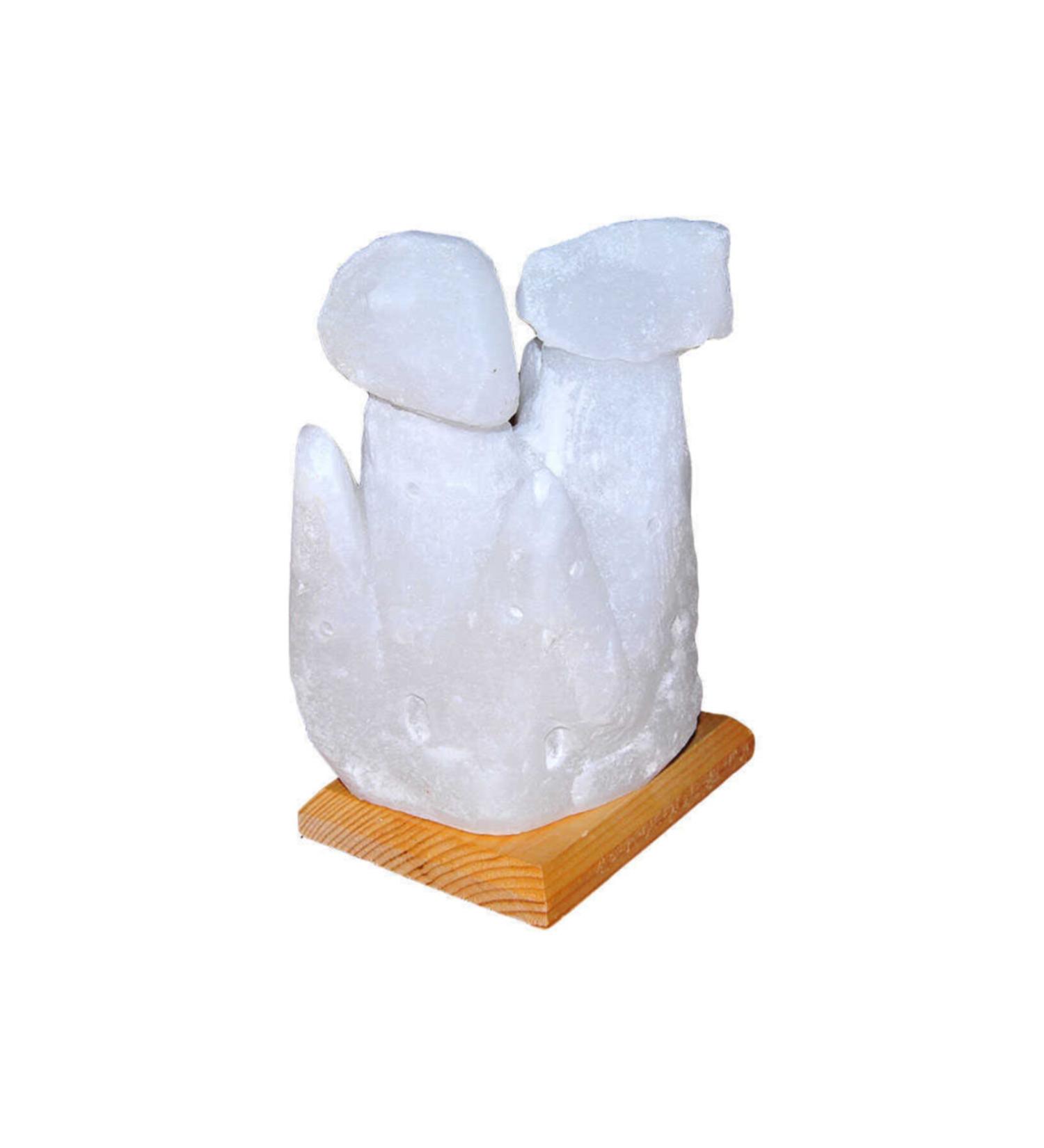 Natural Rock Salt Lamp with Two Chimneys Fairy Chimney Shape Cankiri Wired Bulb White 4 - 5