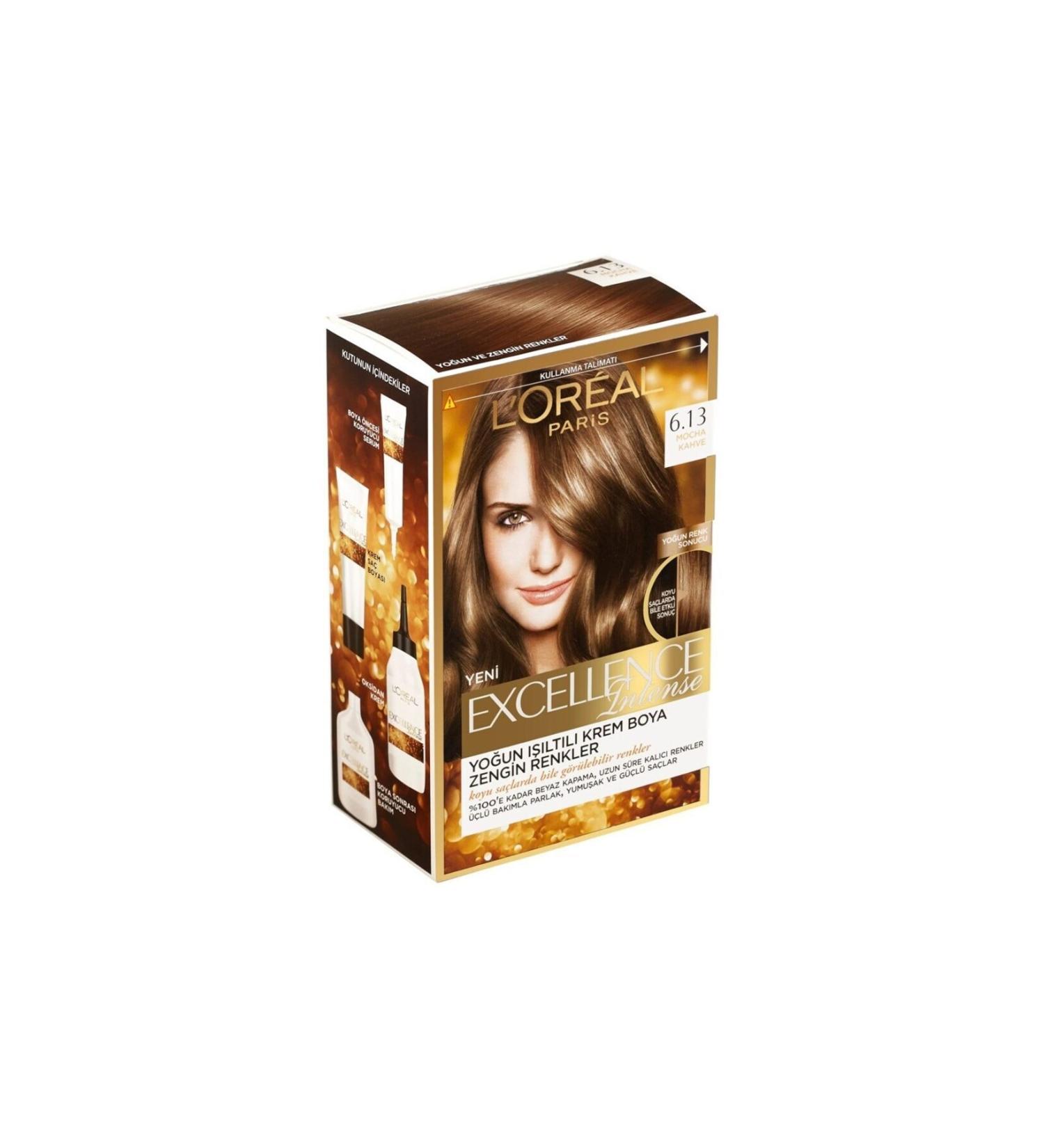 L'Oreal Paris L'or al Paris Excellence Intense Hair Dye - 6.13 Mocha Brown - Buy Online on GoSupps.com