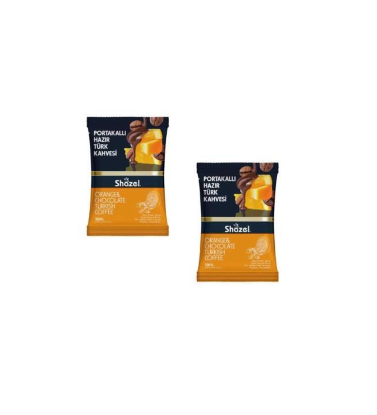 Shazel Orange Turkish Coffee 100 Gr X 2 Pieces