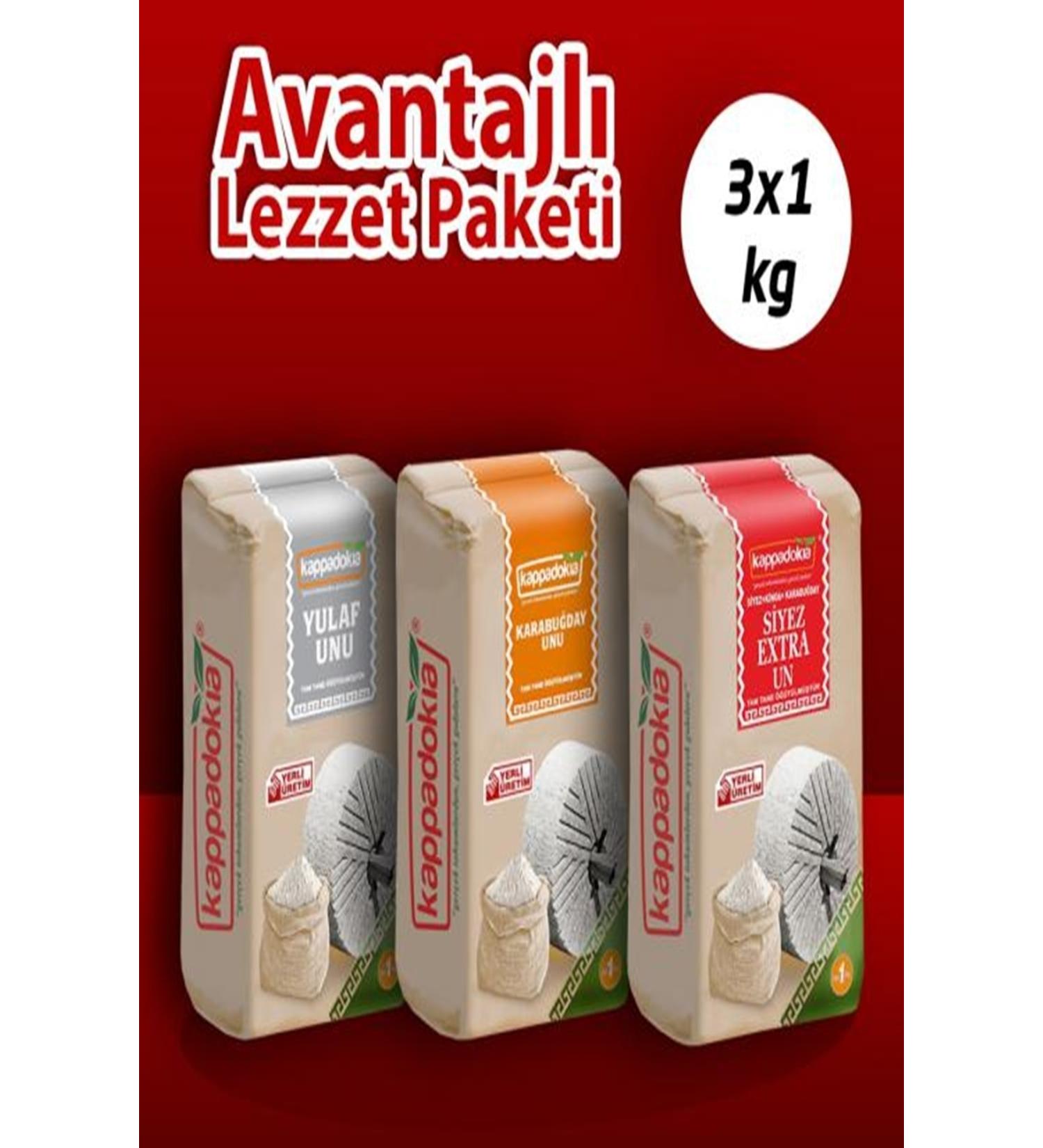 CAPPADOCIA Buckwheat (gre ka) Flour 1kg + Oat Flour 1kg + Einkorn Extra Flour 1kg - Buy Online on GoSupps.com