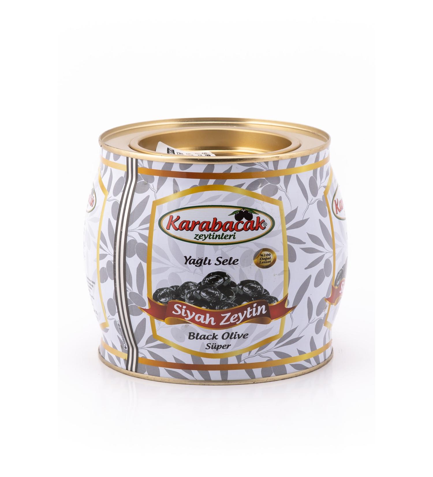 Karabacak Olive Karabacak Black Olive Super Size 2 Kg Tin Can - Buy Online on GoSupps.com