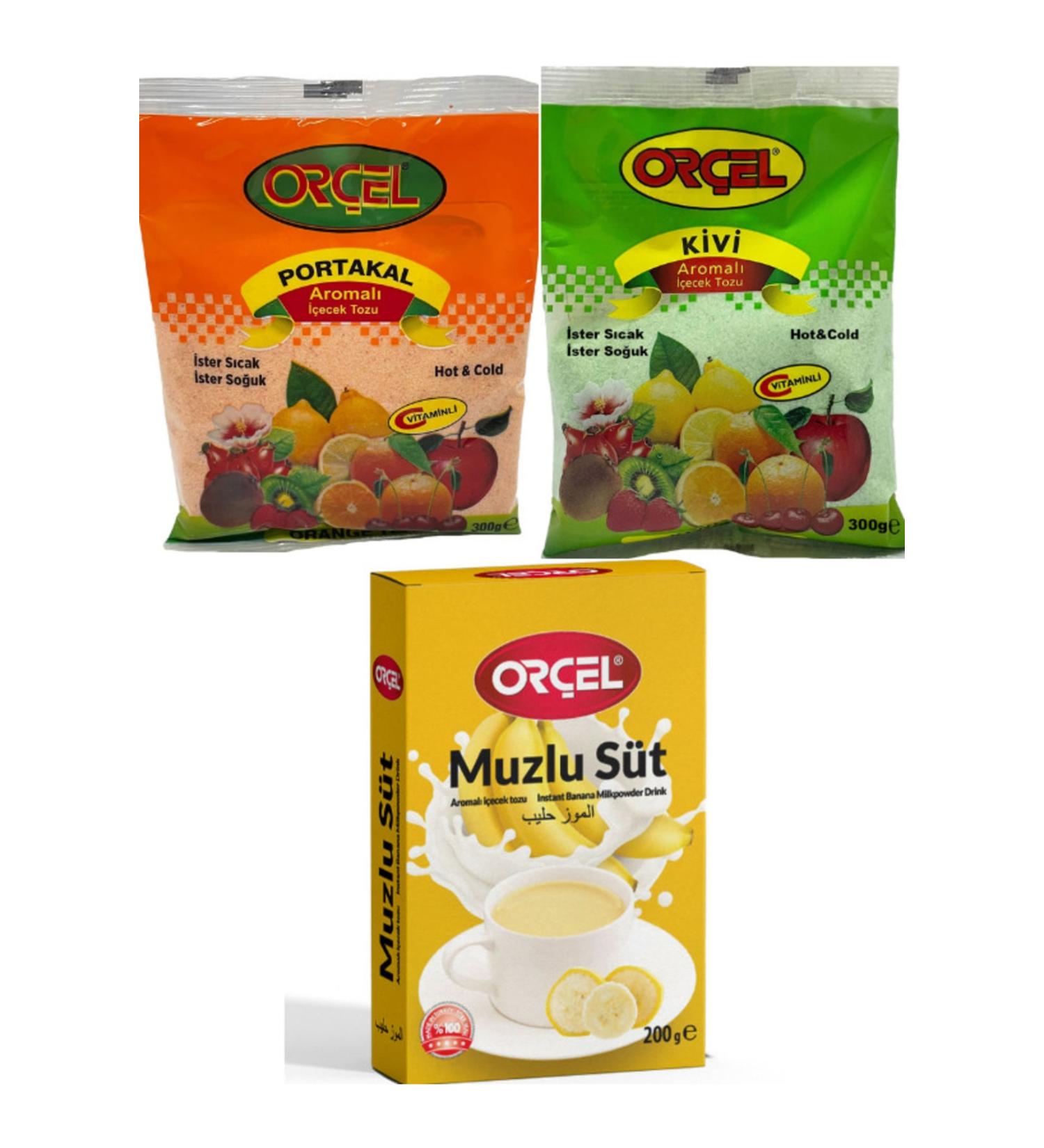 OR EL Banana Milk 200gr. Kiwi 300gr. Orange 300gr. Flavored Drink Powder Oralet Tea - Buy Online on GoSupps.com