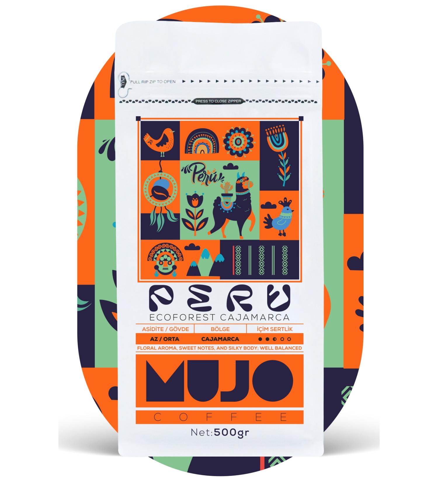 Mujo Coffee Peru Ecoforest Cajamarca Bean Coffee-500gr