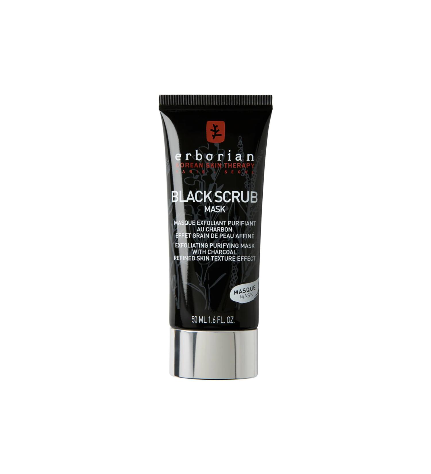erborian Black Scrub Purifying Brightening Matte Finish Activated Charcoal Mask 50ml