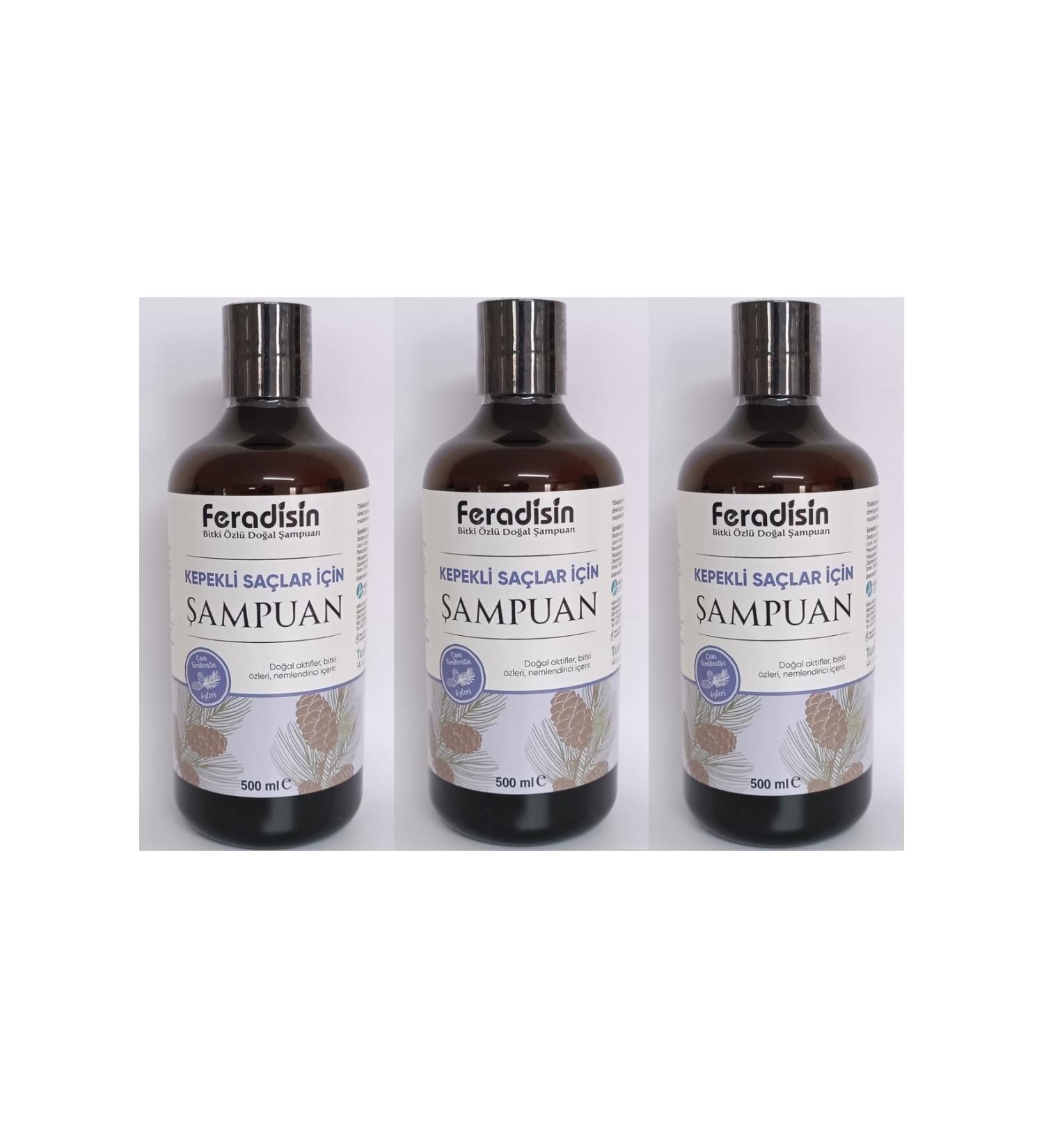 Feradisin Shampoo for Dandruff Hair 500 Ml Gimdes Halal Certified (3 Pieces x 500 Ml) - Buy Online on GoSupps.com