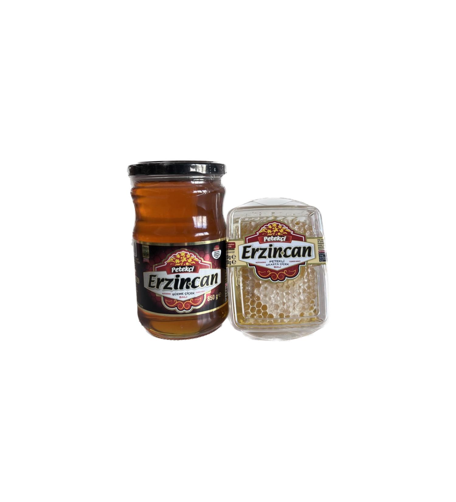 Petek i Erzincan Pure Flower Honey 850gr Comb Honey 270gr