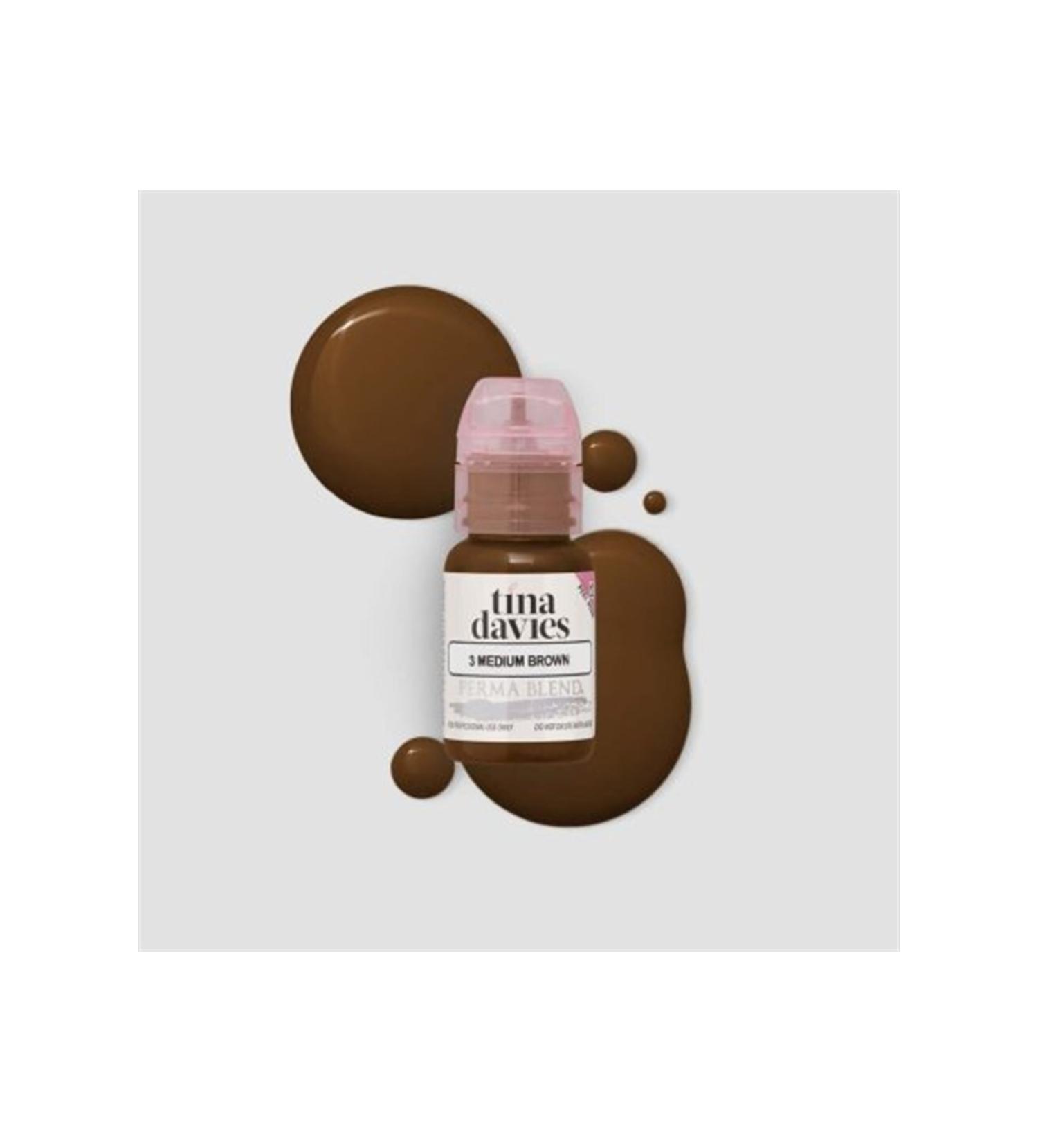 Perma Blend Tina Davies Collection Medium Brown 15 Ml Eyebrow Tint Dye