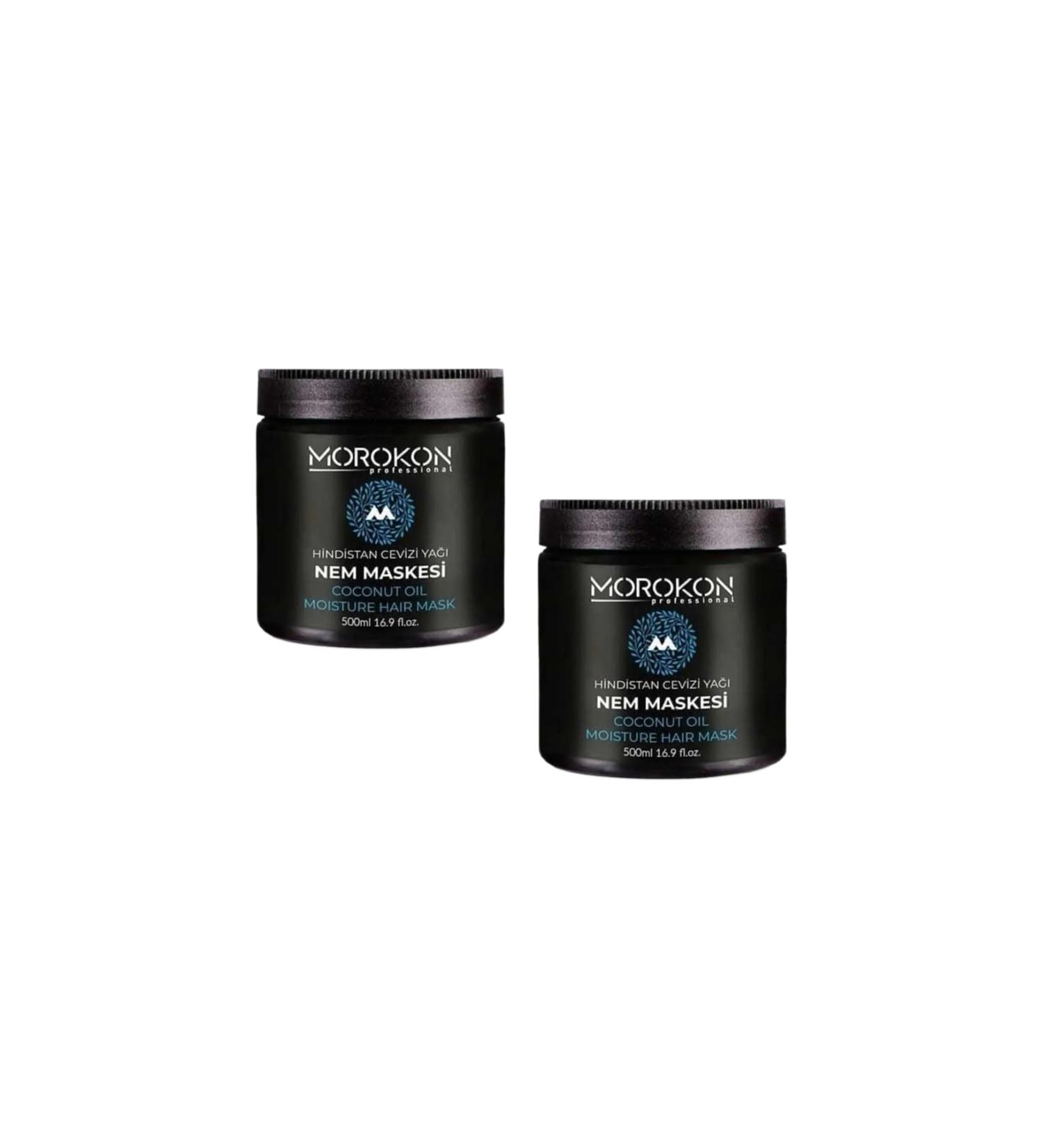 MOROKON Coconut Oil Moisture Mask 500 Ml 2 Pieces