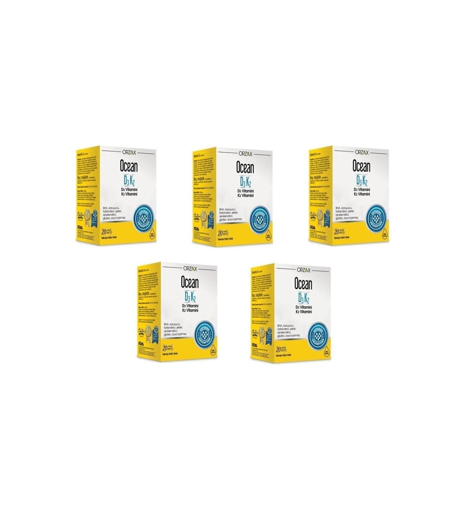 Ocean D3k2 Drops 20 ml 5 Boxes