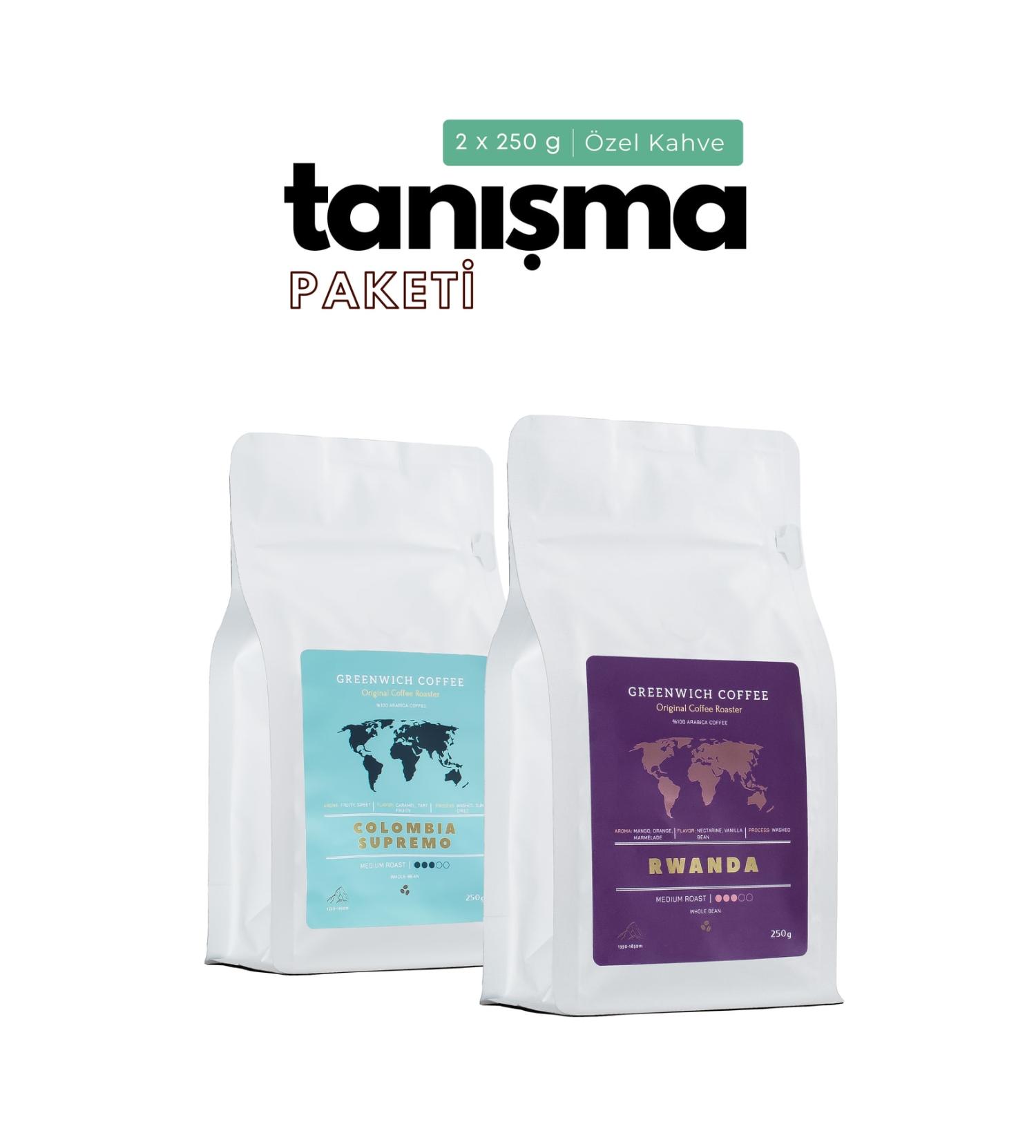 Greenwich Coffee Colombia Supremo - Rwanda | Filter Coffee Bean Coffee Espresso 0 Arabica 2x250 gr
