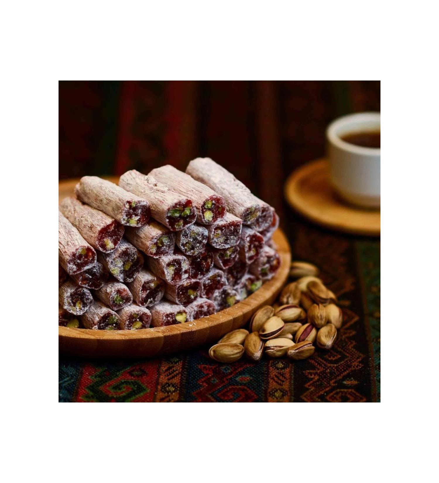 RIPE NUTS Pomegranate and Pistachio Wick Turkish Delight 1000 Gr