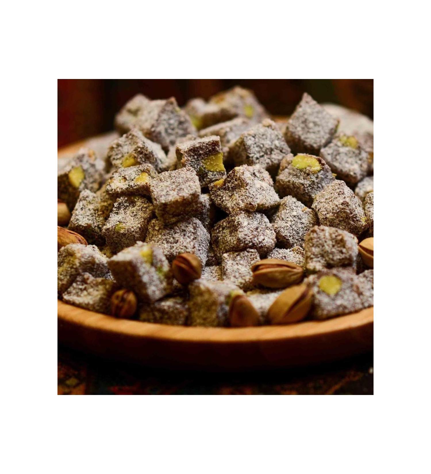 RIPE NUTS Cocoa Pistachio Double Roasted Turkish Delight 500 Gr