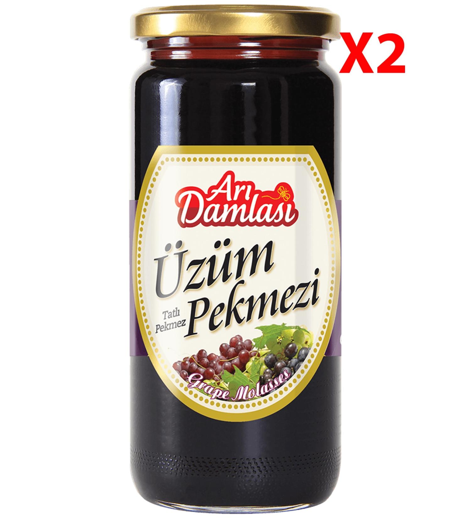 Bee Drops 0 Natural Additive-Free Sweet Liquid Grape Molasses 640 Gr 2 Pieces