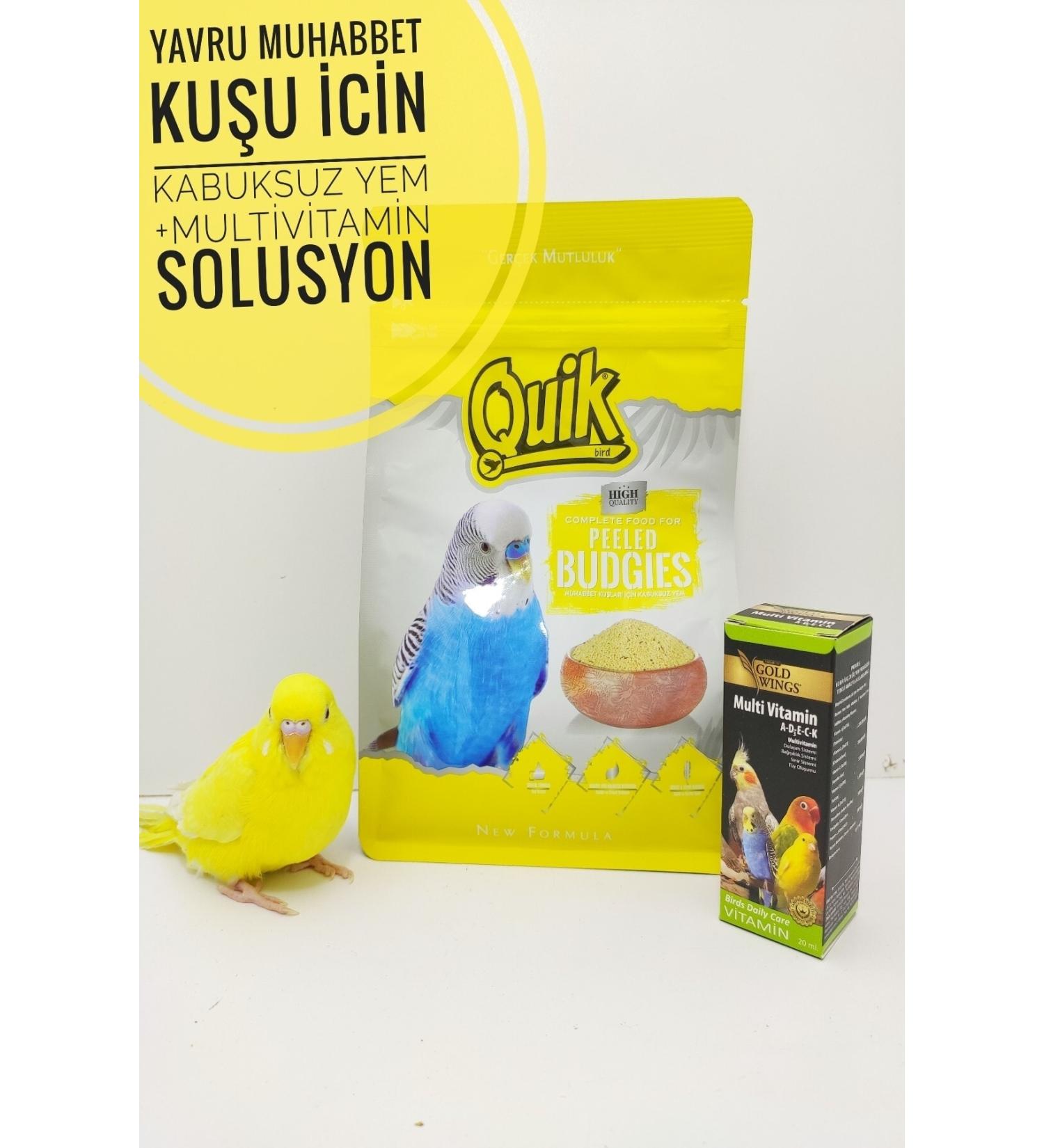 ozzipetshop Shellless Budgie Food + Vitamin Drops Added to Water