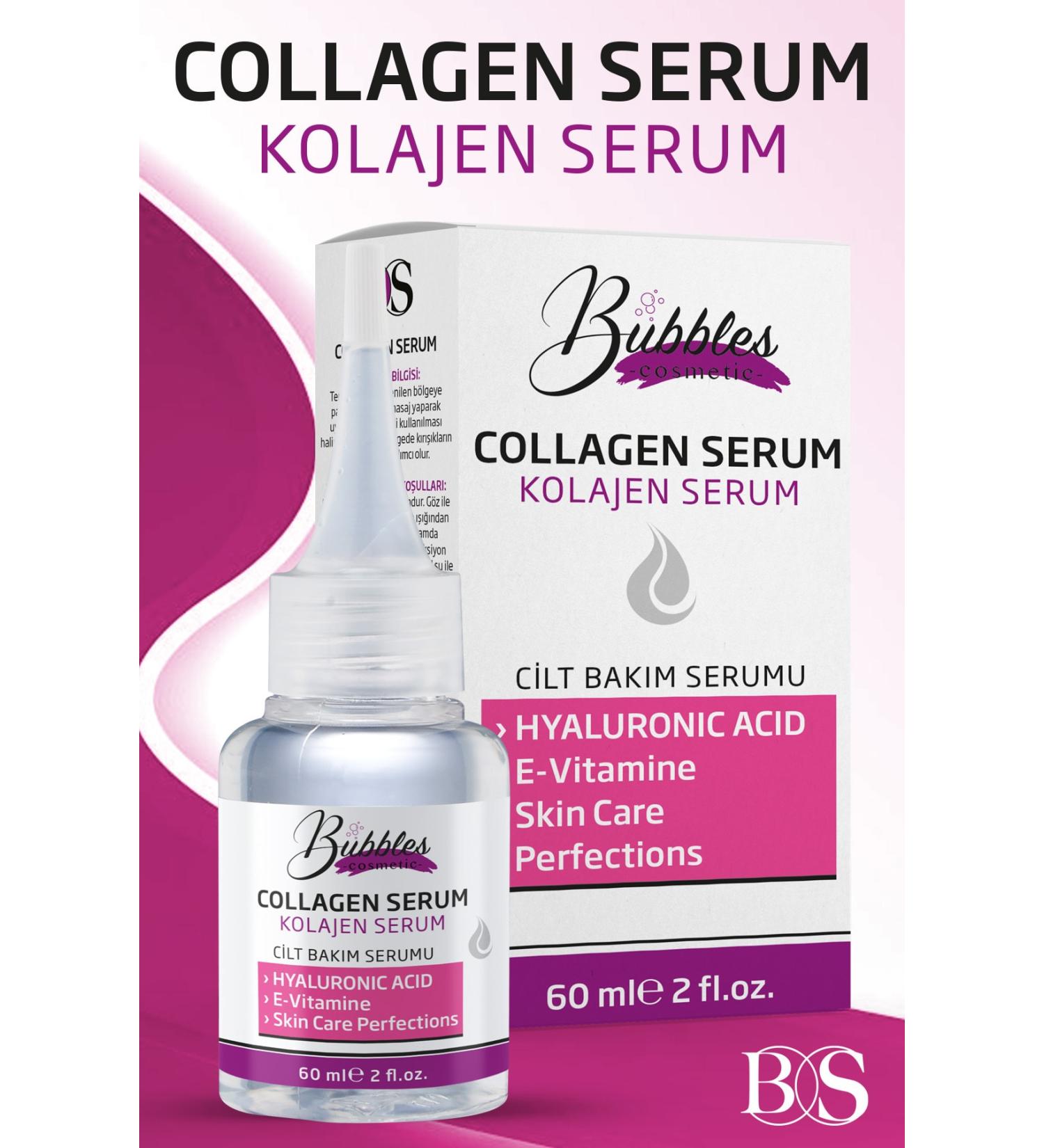 bs bubbles cosmetic Collagen Serum Anti-Wrinkle and Anti-Aging Fast Acting Formula 60ml - Buy Online on GoSupps.com