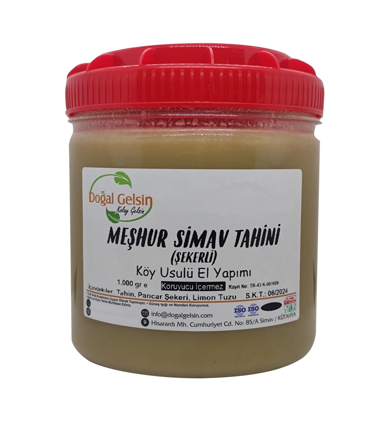 Naturally from Simav Good Luck Famous Simav Tahini (with sugar) - 1.000 Gr