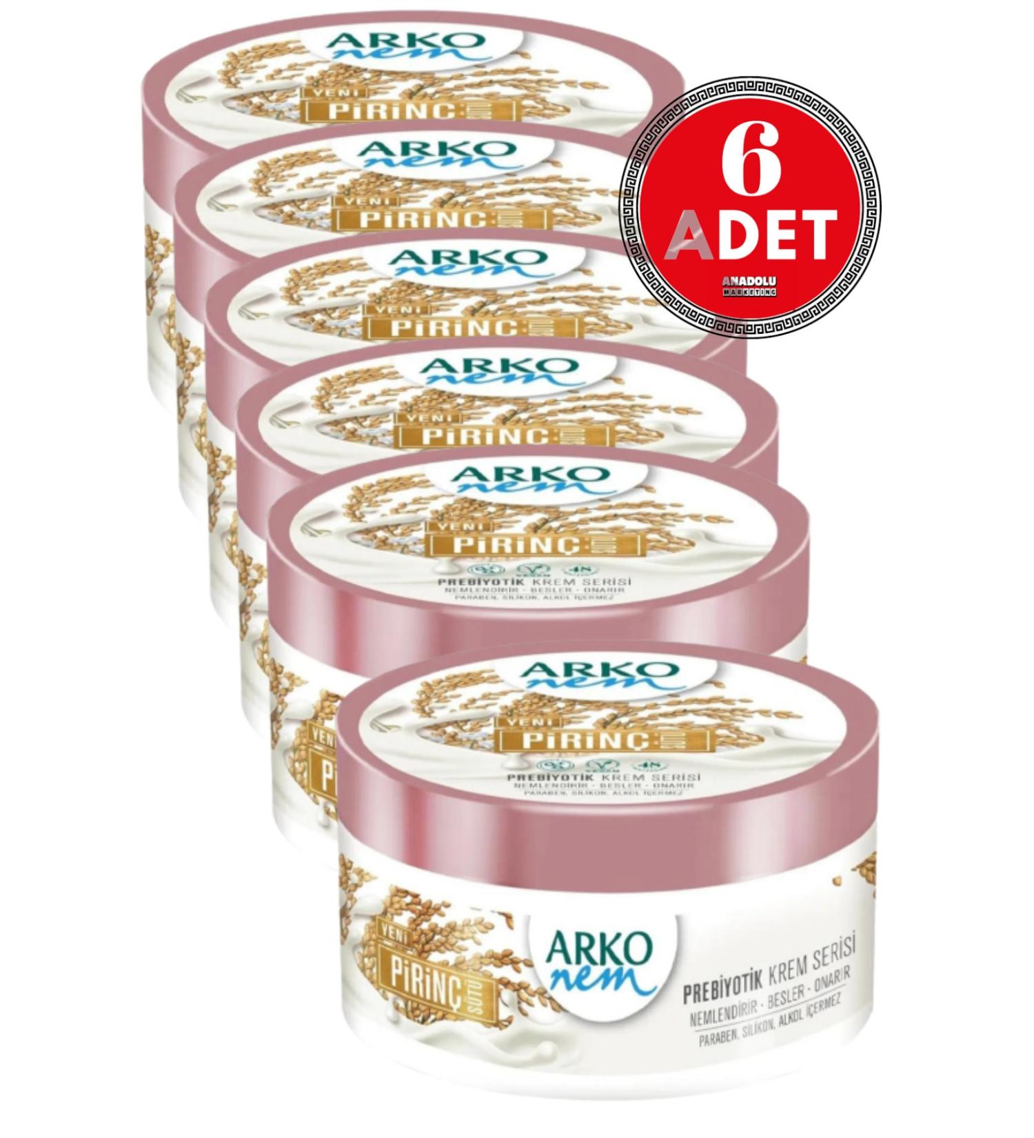 Arko Nem Prebiotic Rice Milk Cream 250 ml 6 Pieces - Buy Online on GoSupps.com