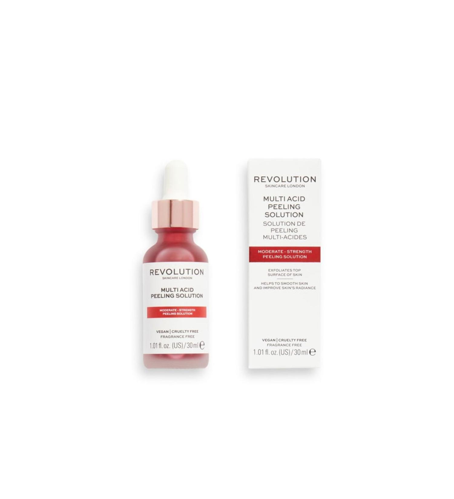 Revolution Skincare Multi Acid Peeling Solution Salicylic Acid Bha Aha Smoothing Serum 30 ml - Buy Online on GoSupps.com