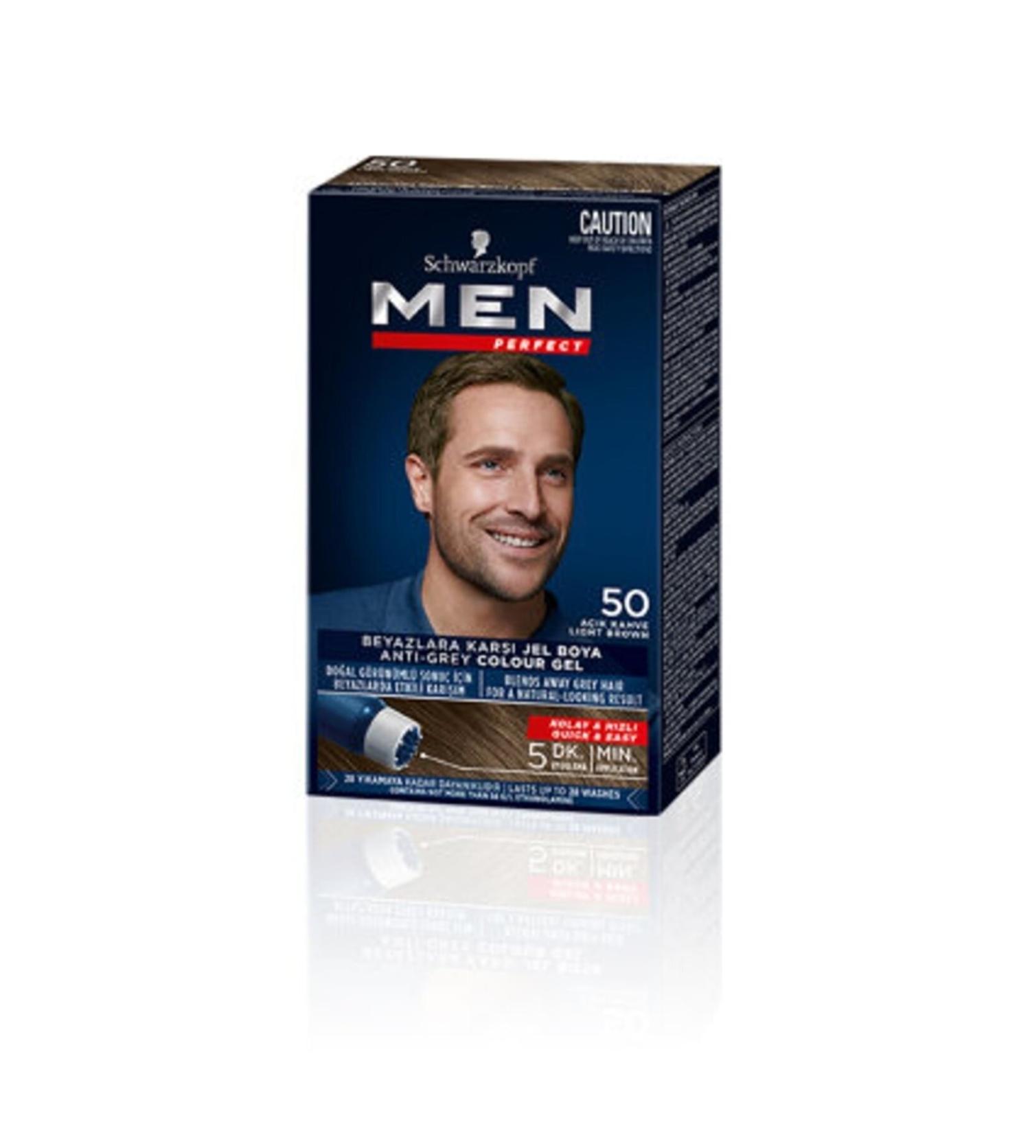 Schwarzkopf Men Perfect Men's Ammonia-Free Hair Dye Light Brown 50 50 Ml