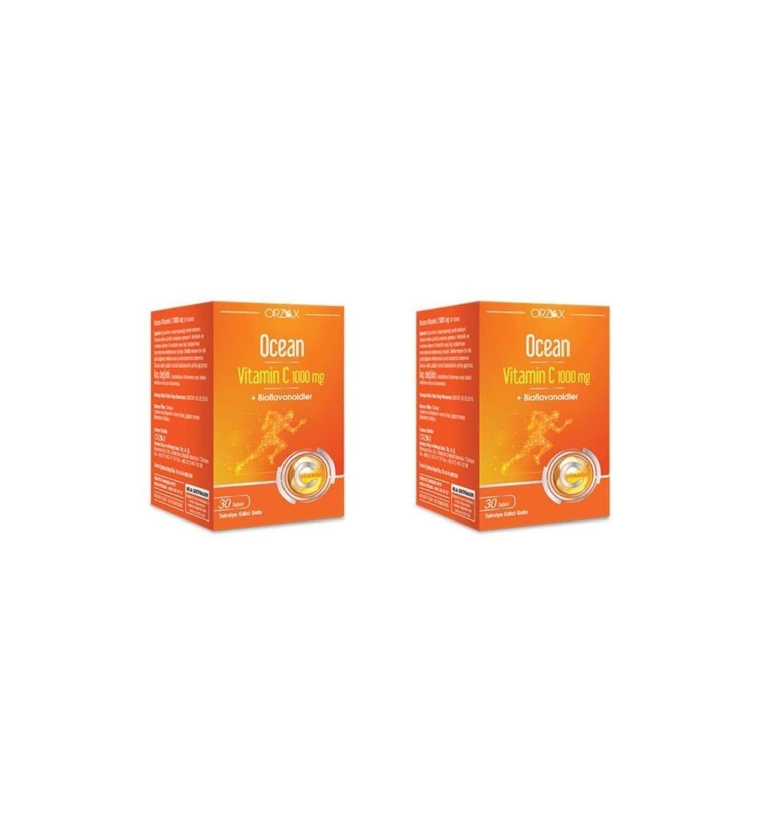 Ocean Vitamin C 1000 Mg 30 Tablets 2 Boxes