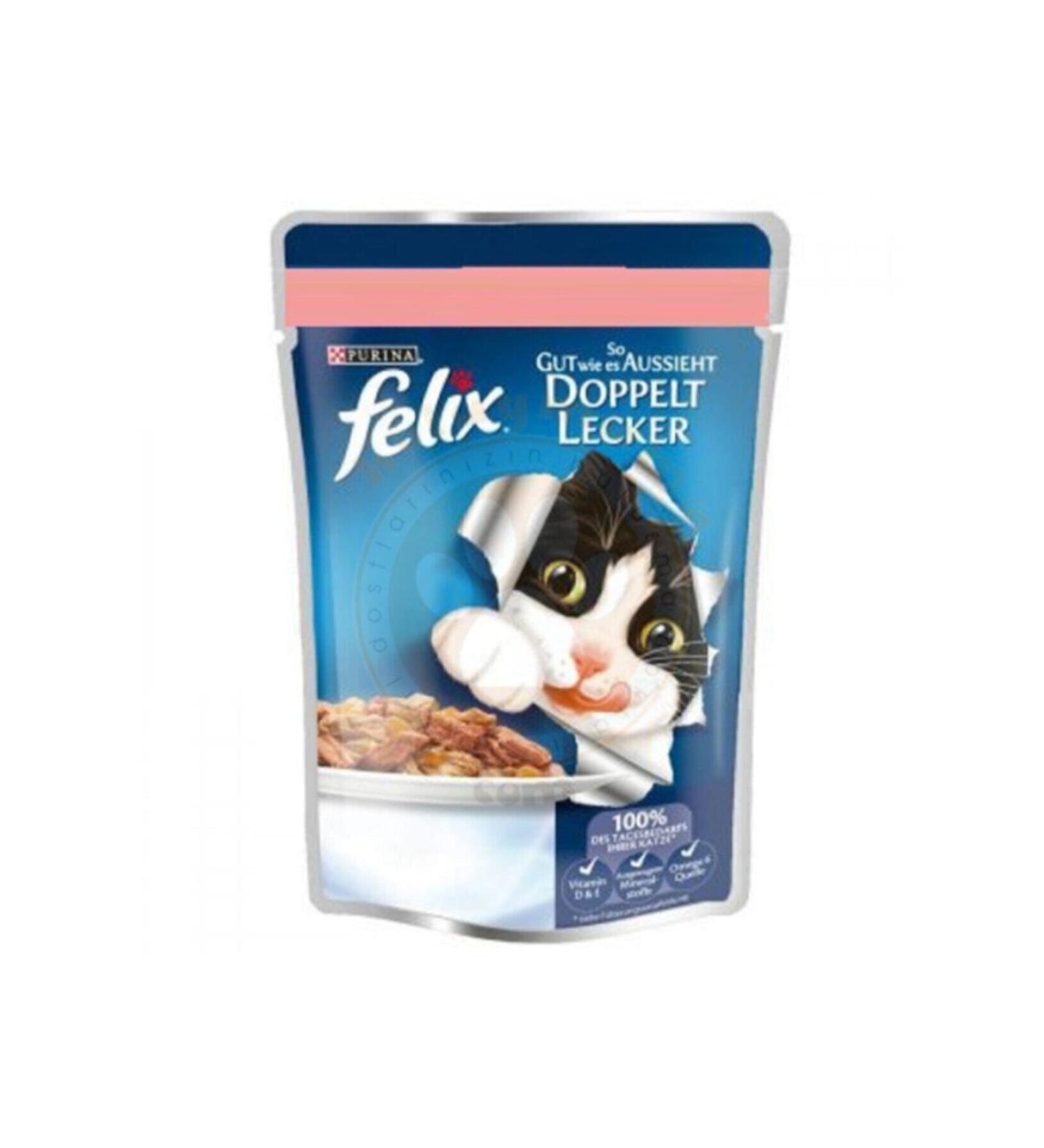 FELIX Adult Cat Wet Food with Salmon X 20 Pieces