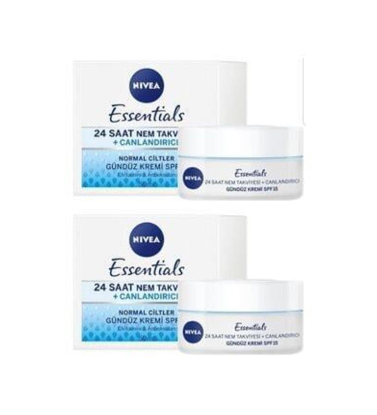 NIVEA Essentials Revitalizing Day Cream Normal Skin 50ml Pack of 2