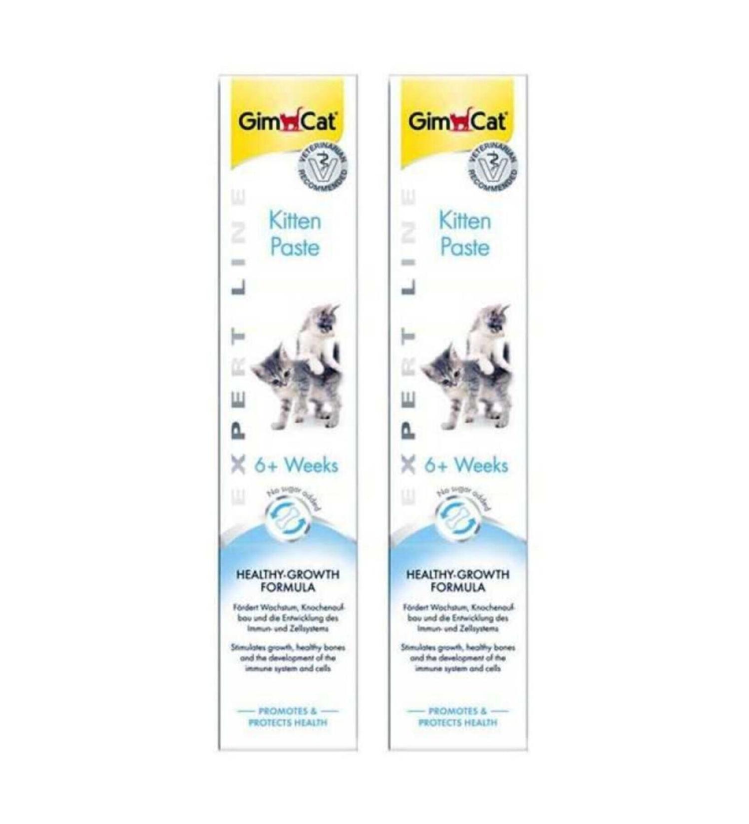 Gimcat 2 Pieces Kitten Paste Calcium Vitamin Paste for Kittens 50 Gr X 2 100 Gr