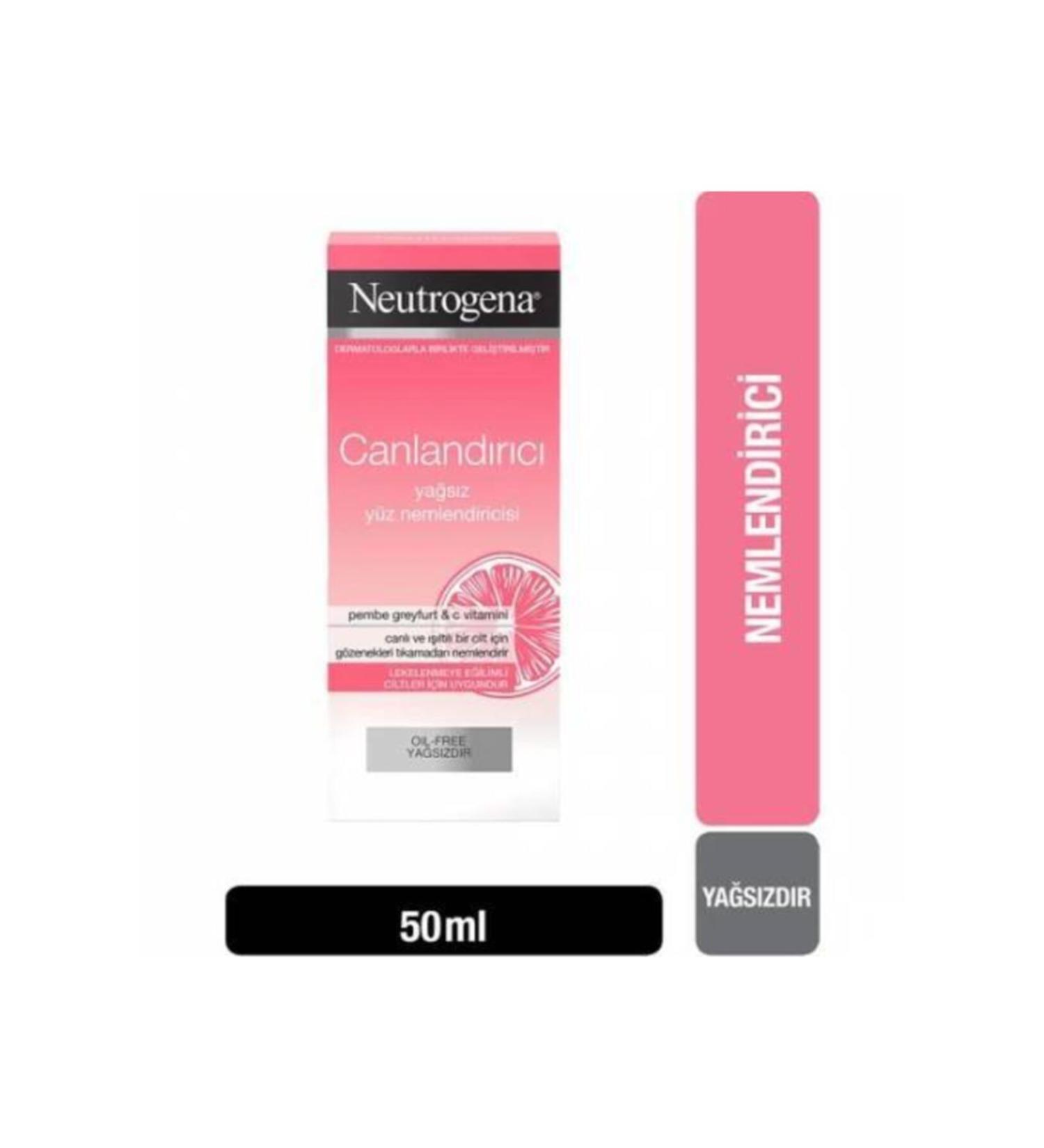 Neutrogena Revitalizing Oil-Free Face Moisturizer Cream 50 Ml Pink