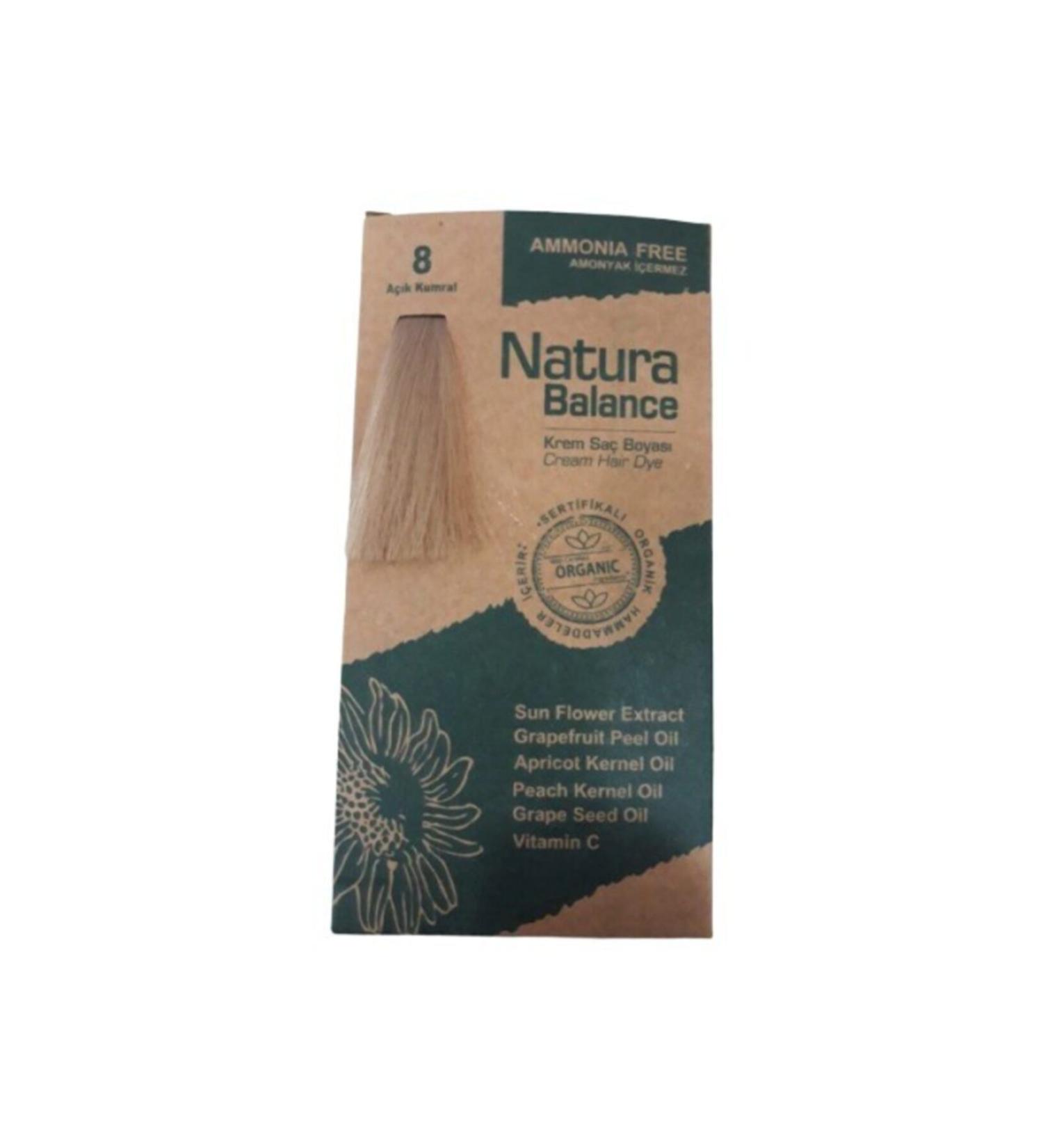 NATURABALANCE Hair Dye - Organic Certified No:8 Light Blonde